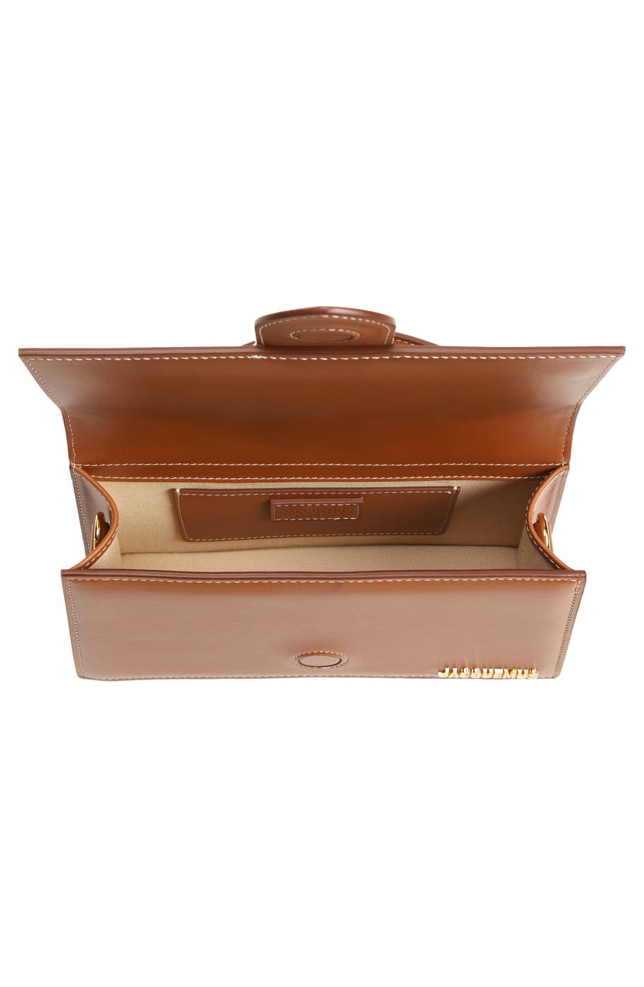 Interior open — the structured satchel body