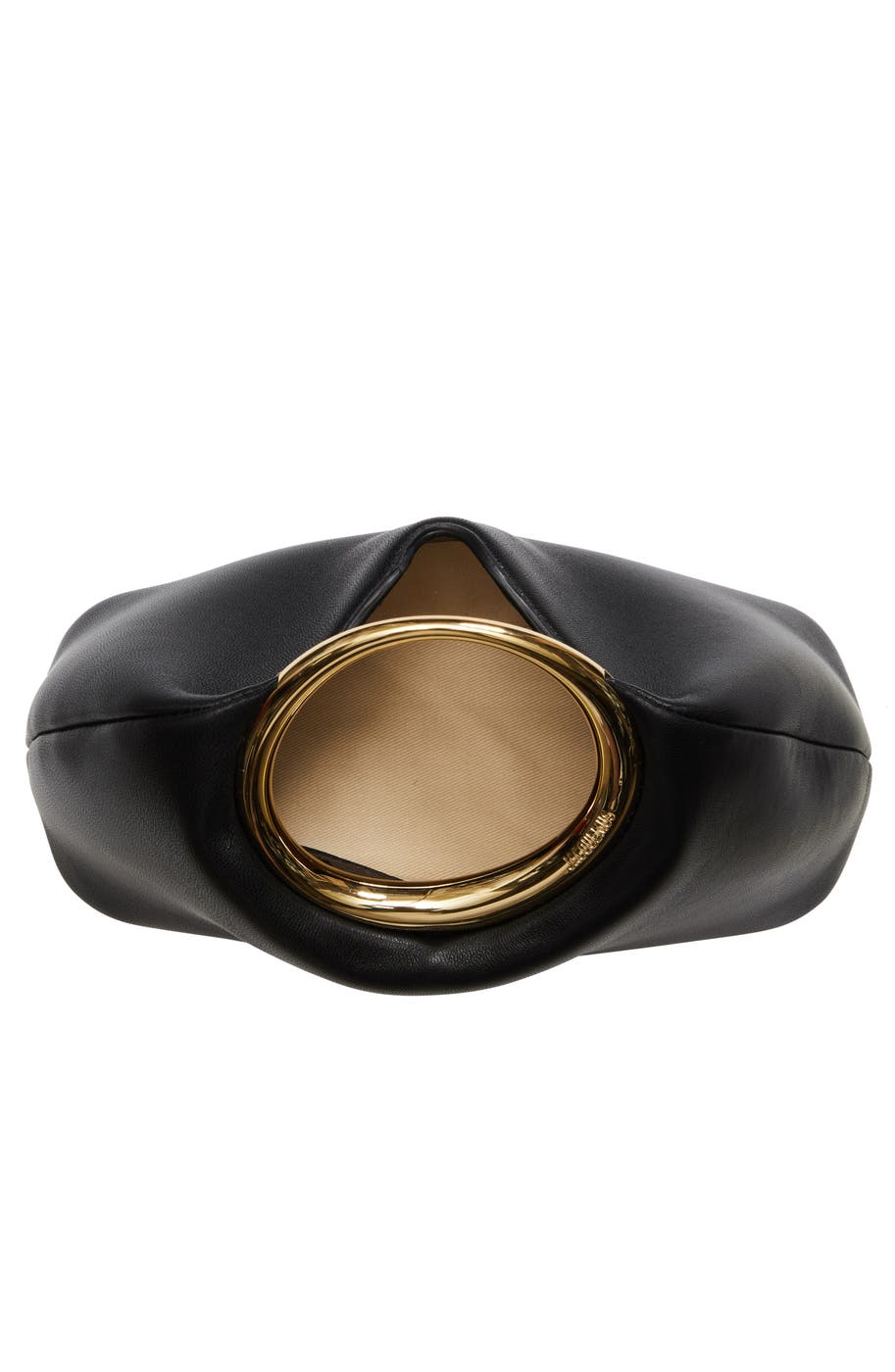Top-down through the ring handle into the interior