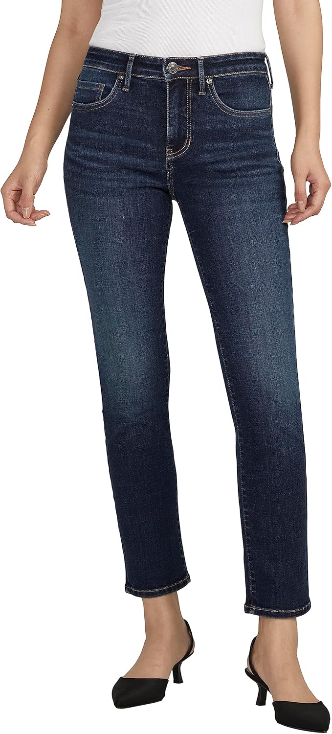 Dark rinse version of the slim straight silhouette