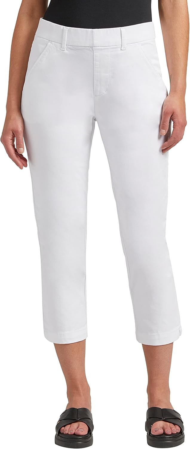 White version of the same chino-inspired capri