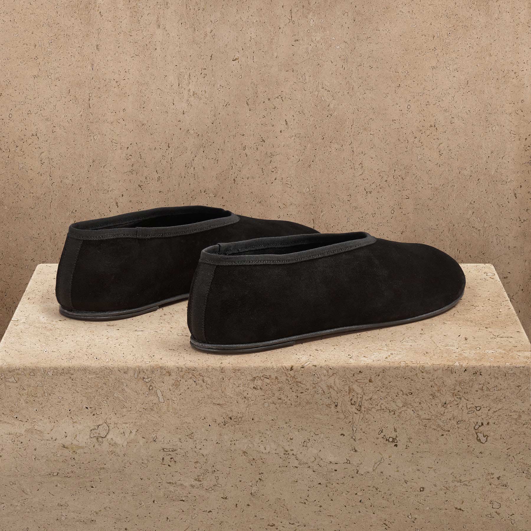 Binded Suede Ballet Flat rear view