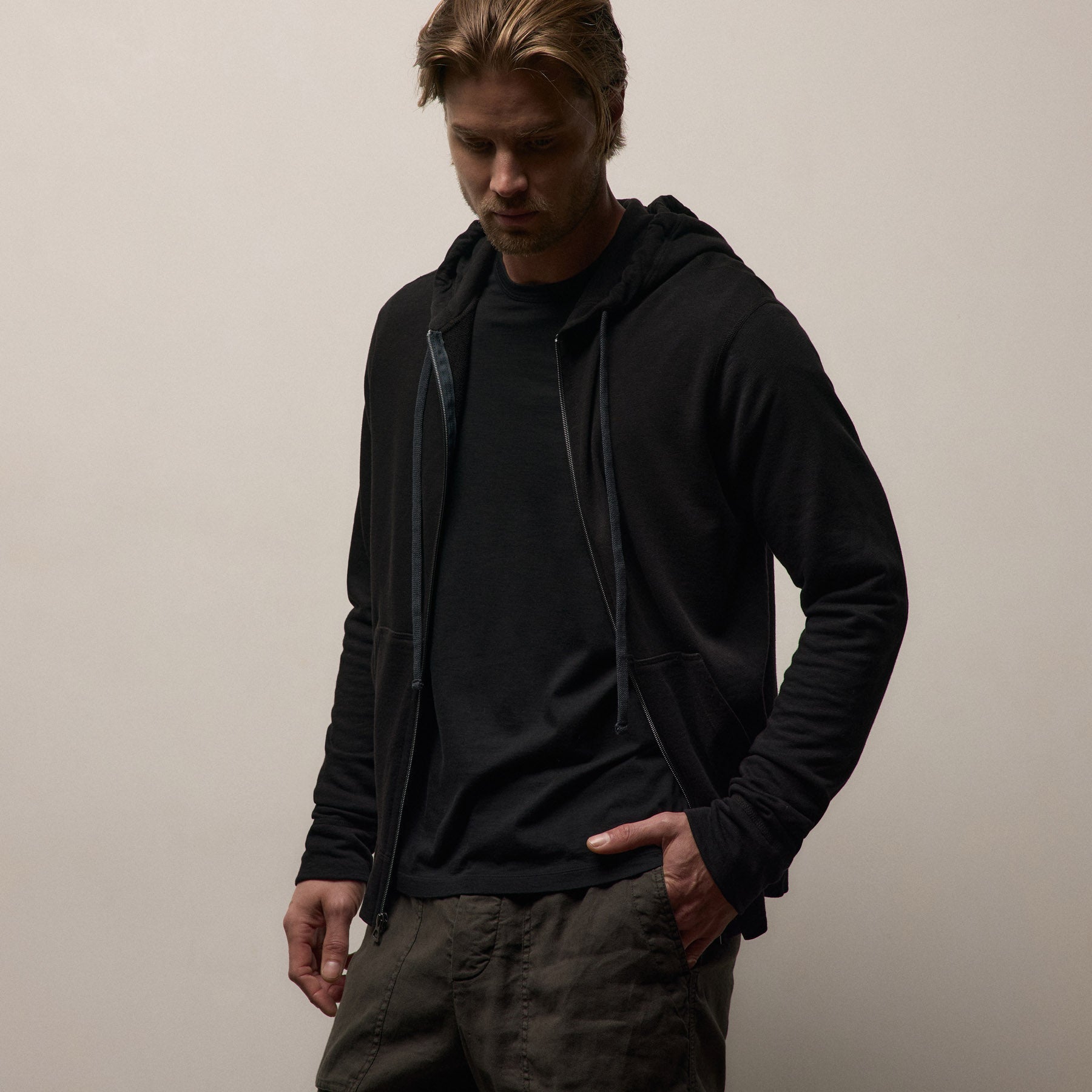 Vintage French Terry Zip Up Hoodie