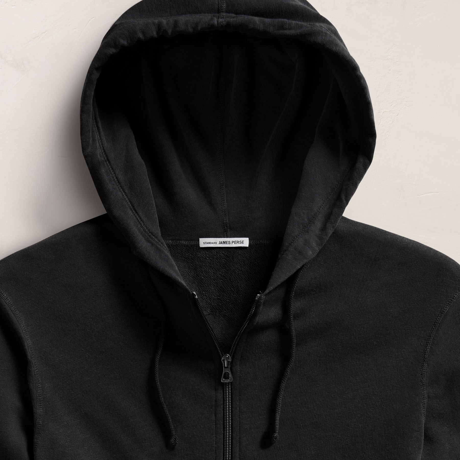 Vintage French Terry Zip Up Hoodie profile detail