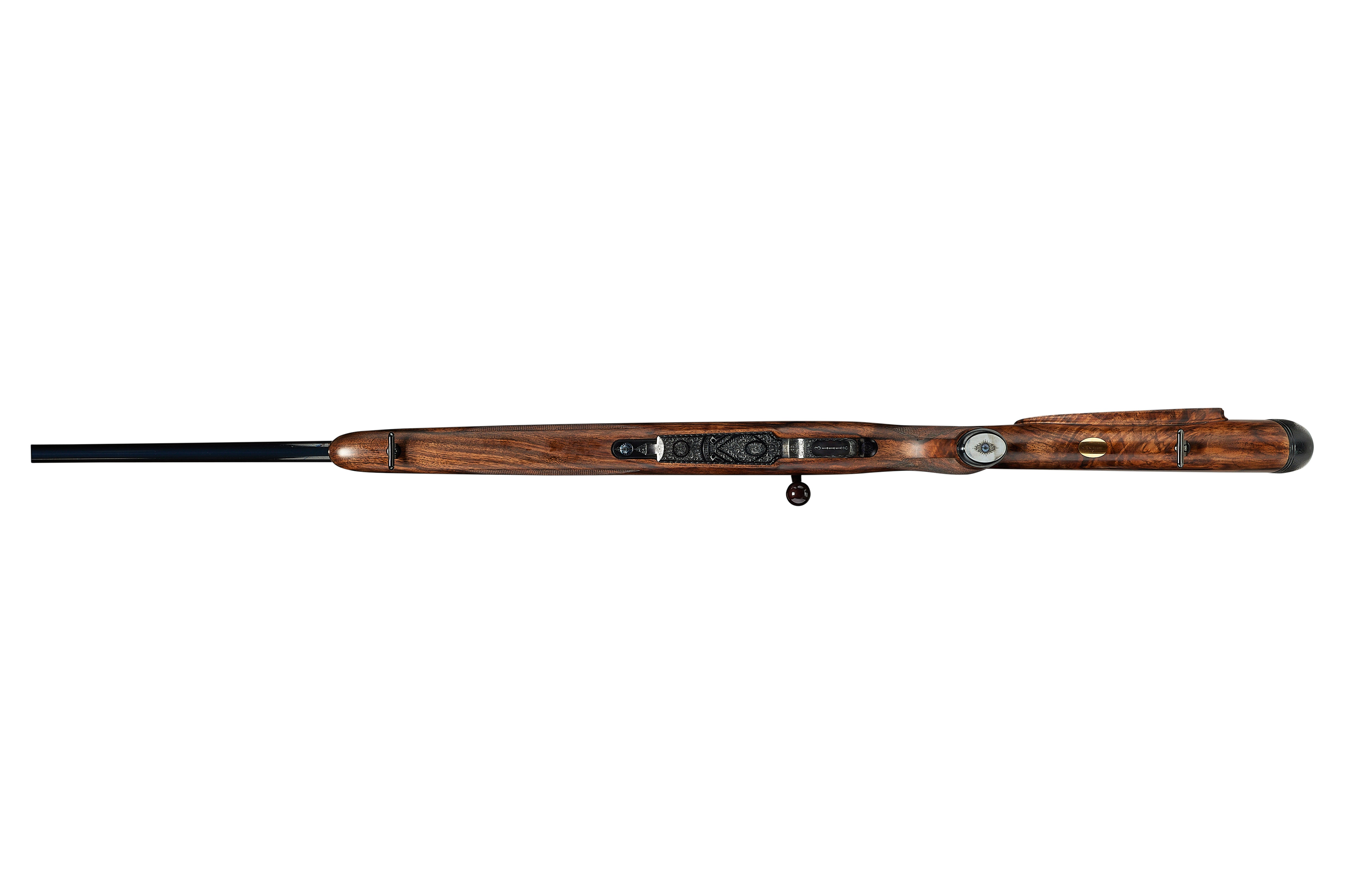 Full-length top view of the action and stock