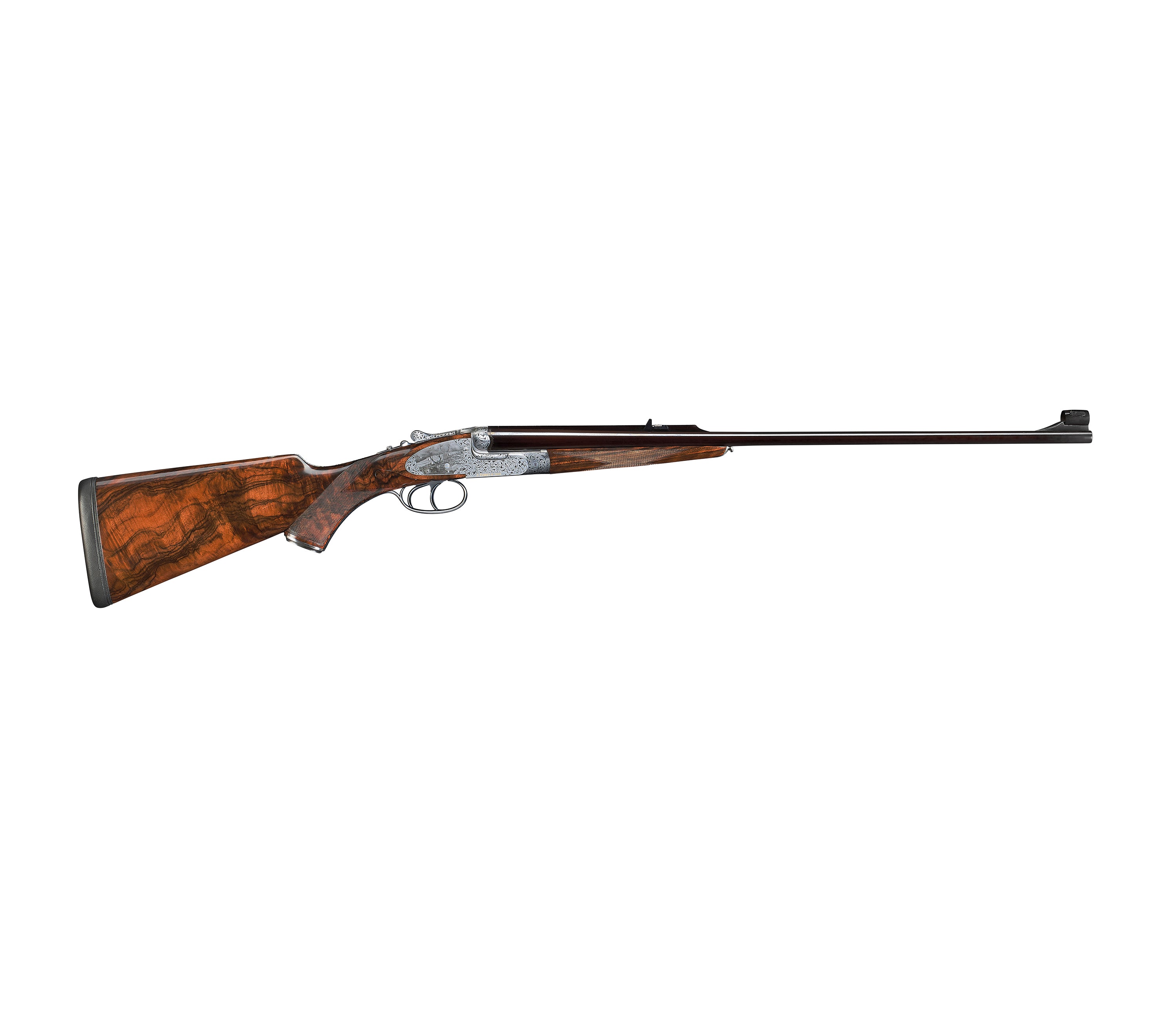 Side profile with rifle sights and stock geometry