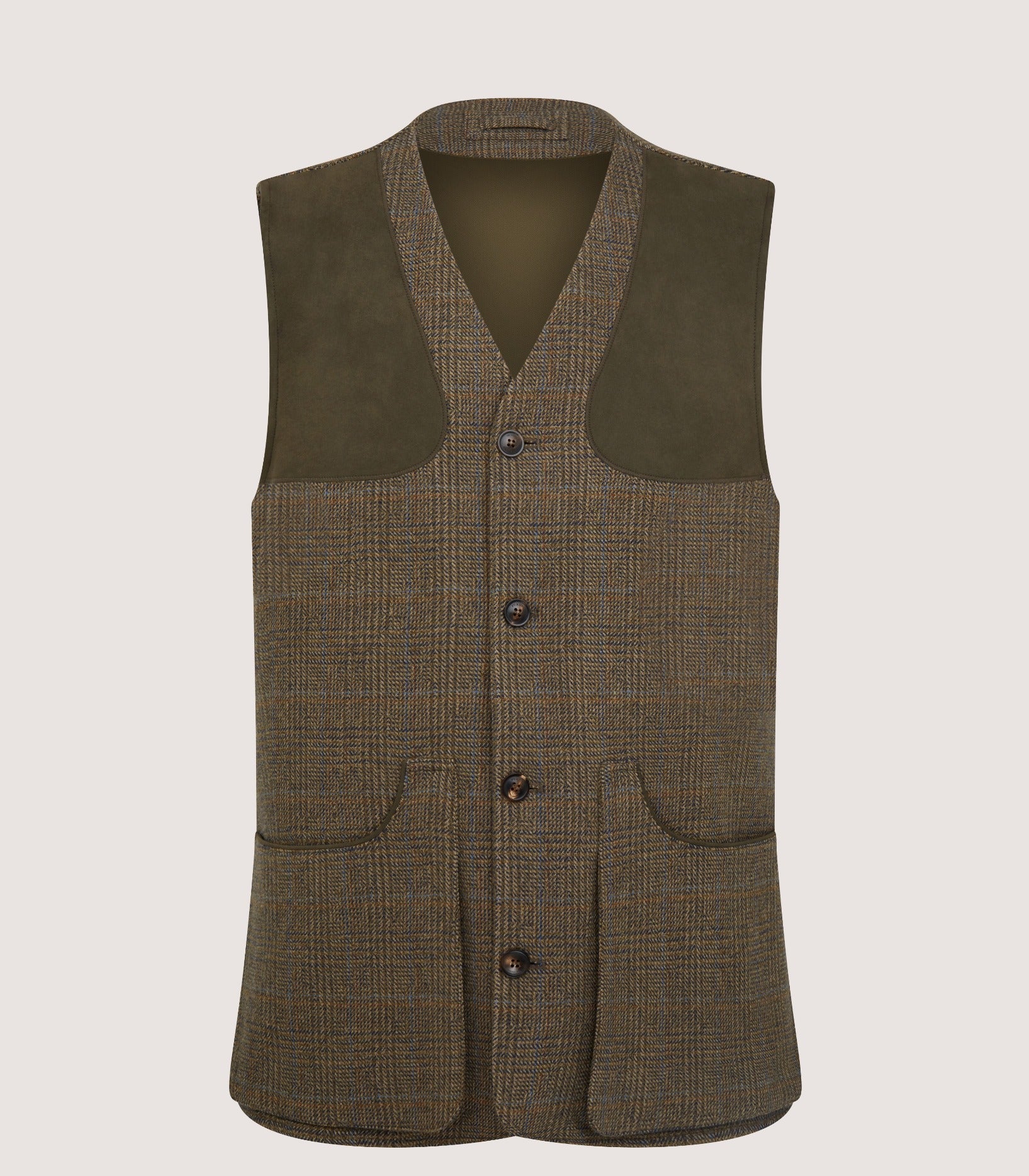 Men's Tweed Sporting Vest In Morlich