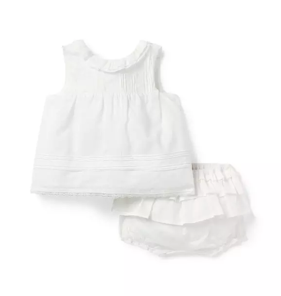 The Pintuck Lace Baby Matching Set