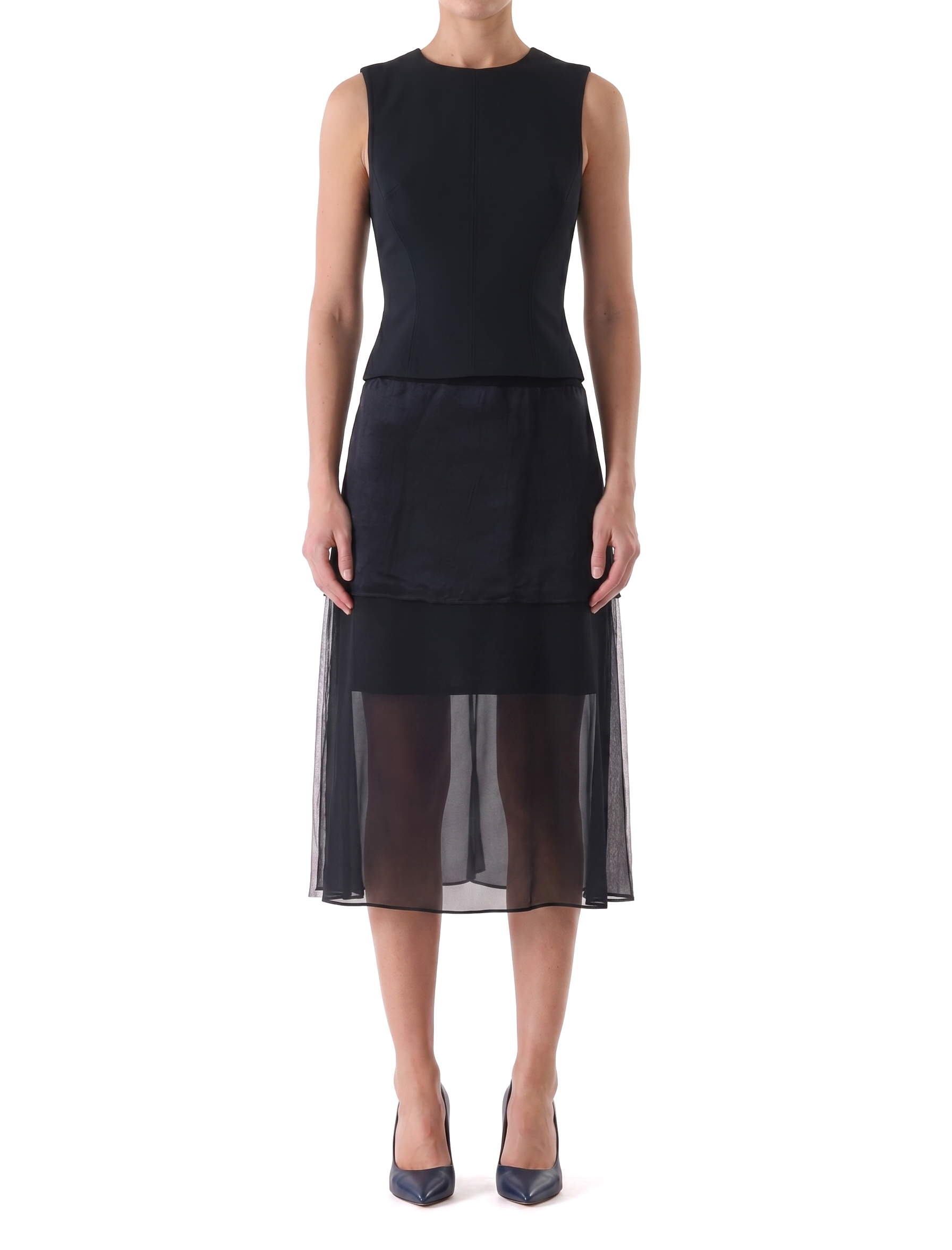 Cady Layered Sleeveless Cocktail Dress