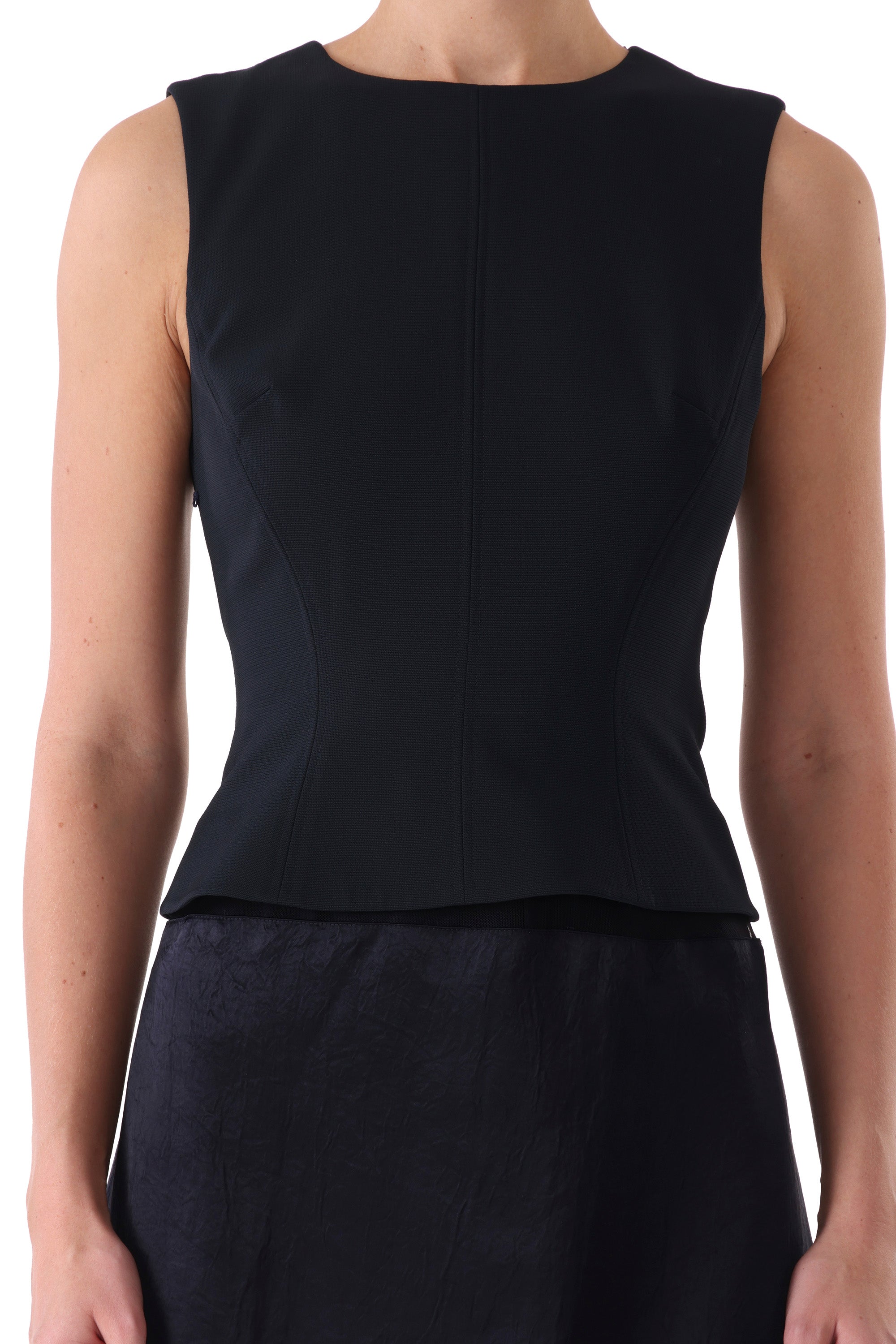 Back view of the compact cocktail silhouette