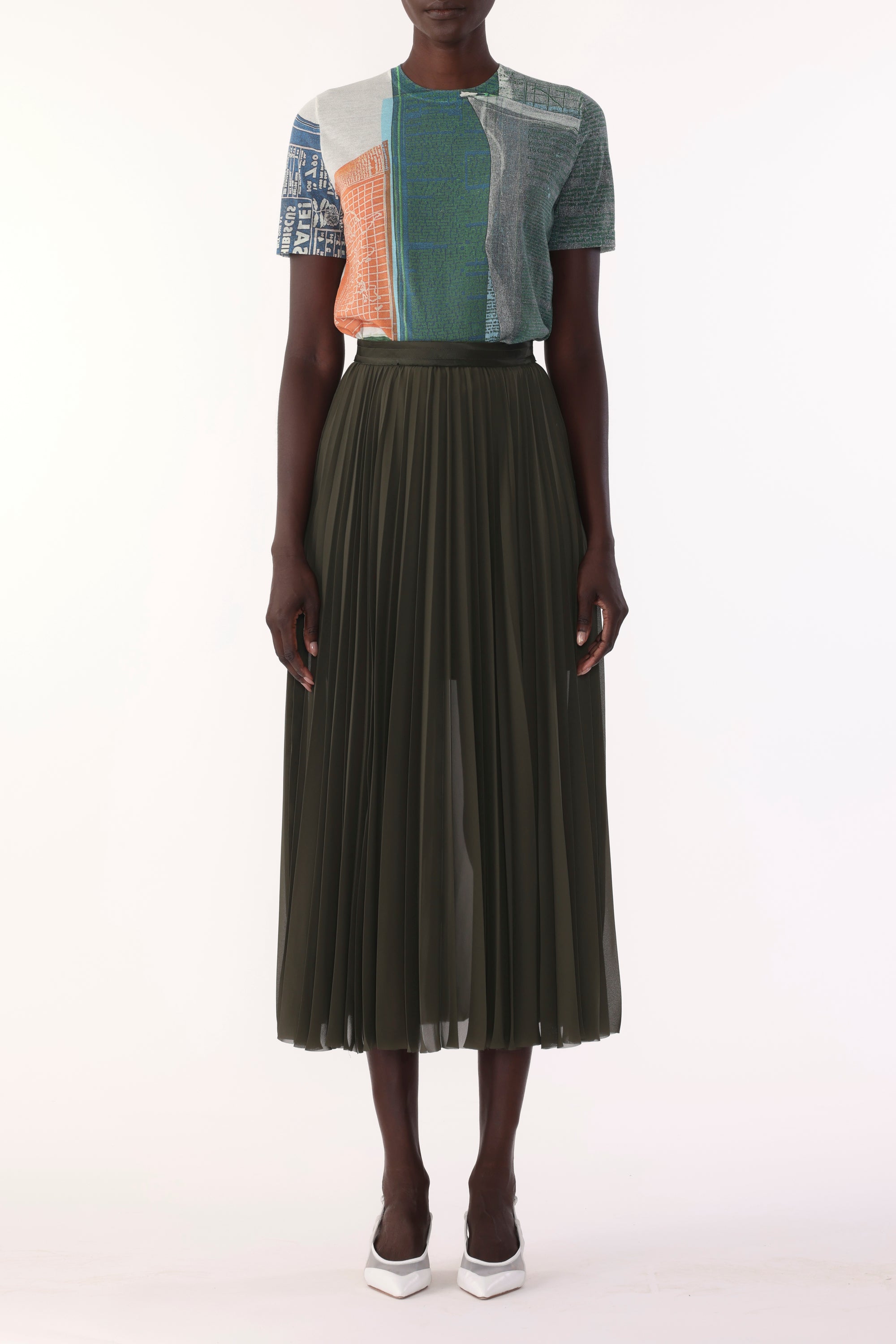 Chiffon Pleated Skirt