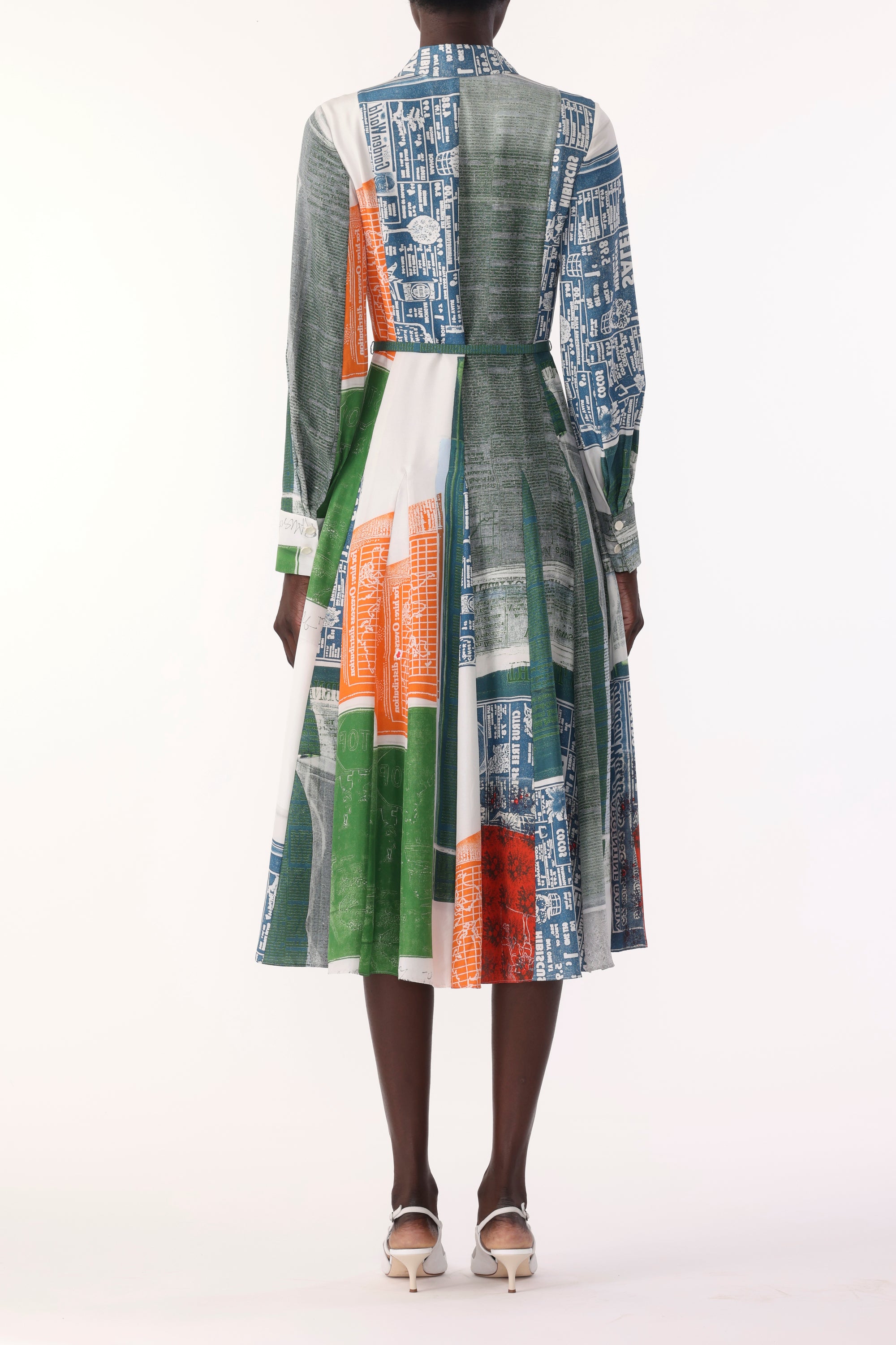 Back view of the art-driven print placement