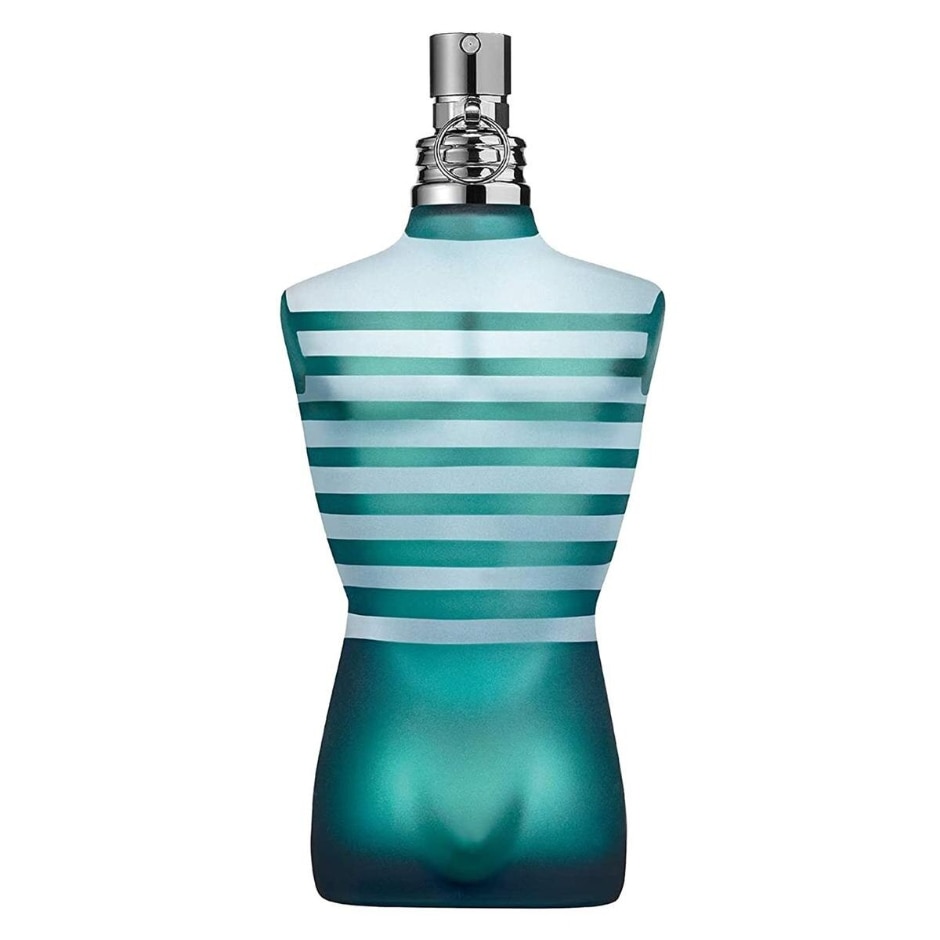Clean bottle-only view of the striped flacon