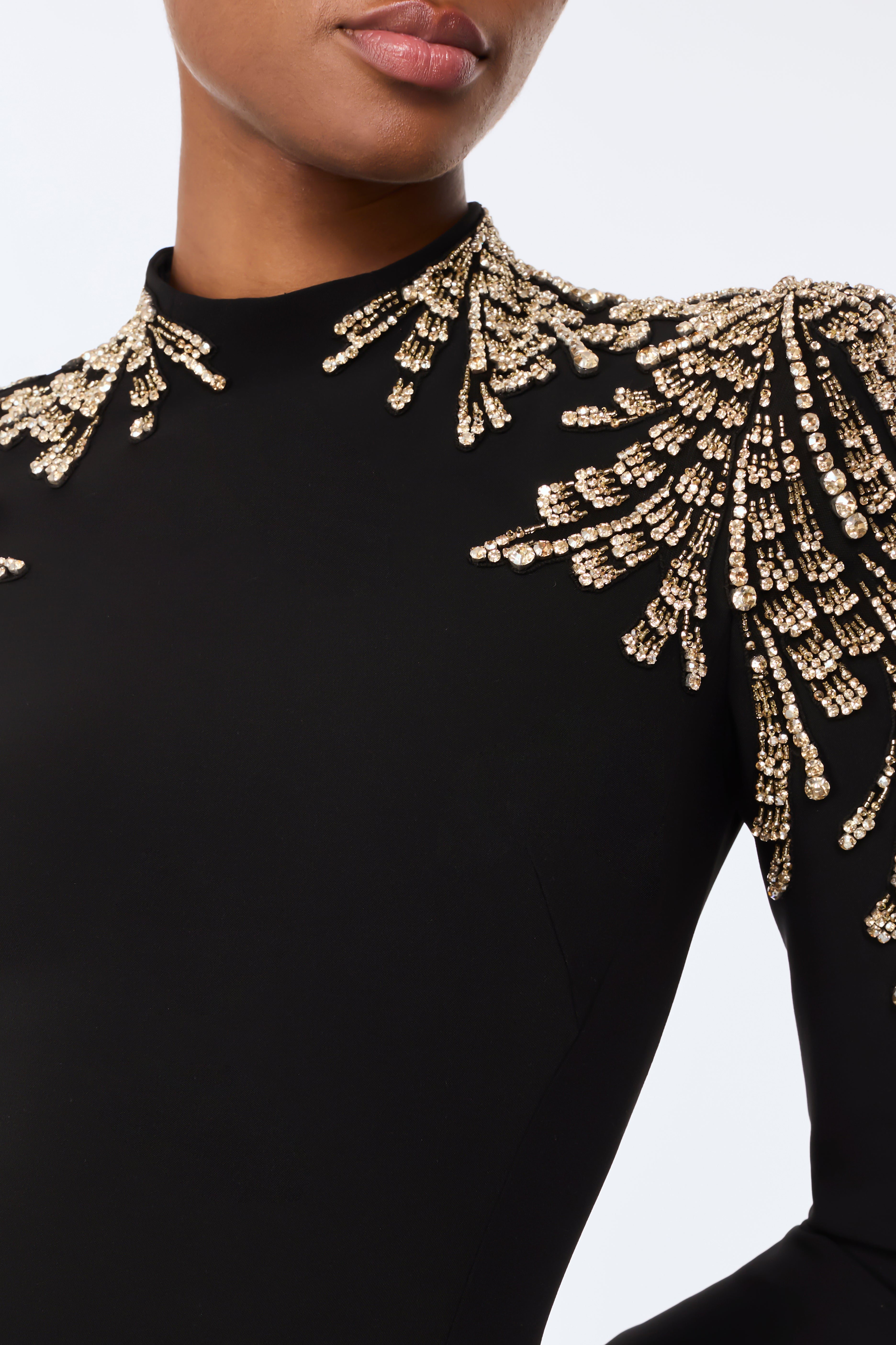 Liquorice 2033 gown — back view