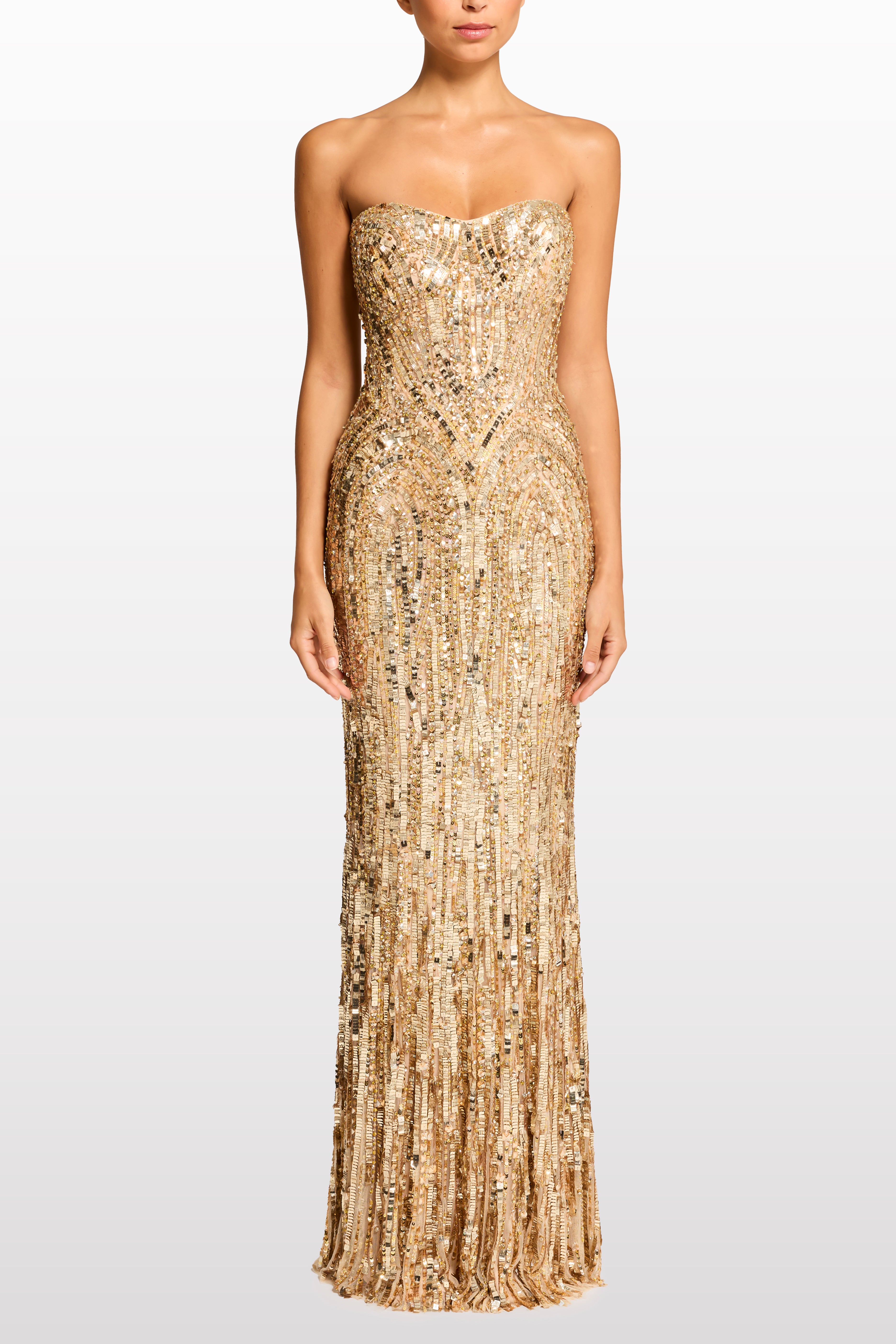 Illusion 820 gown — three-quarter view