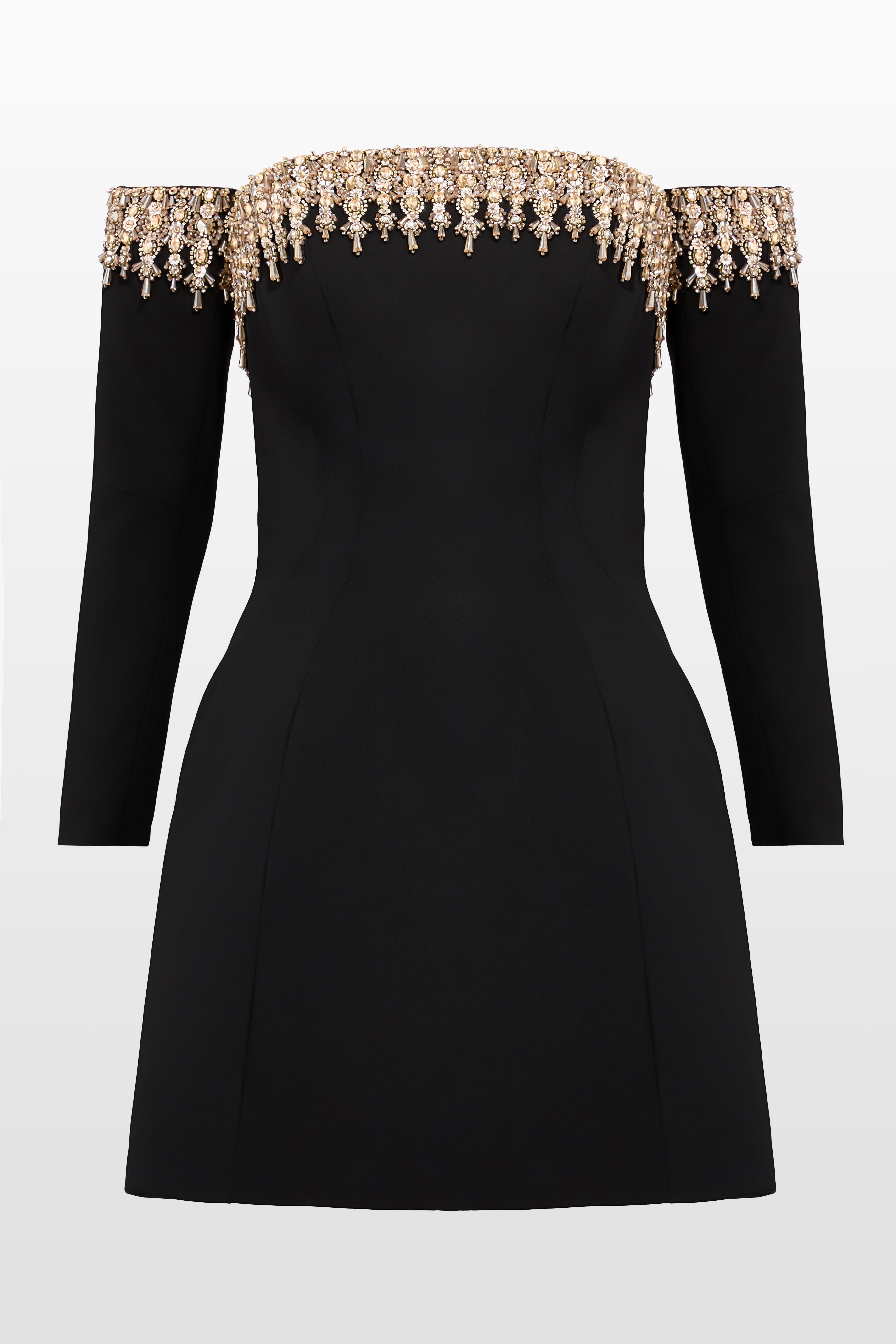 Love Bubble Mirror-Embellished Mini Dress