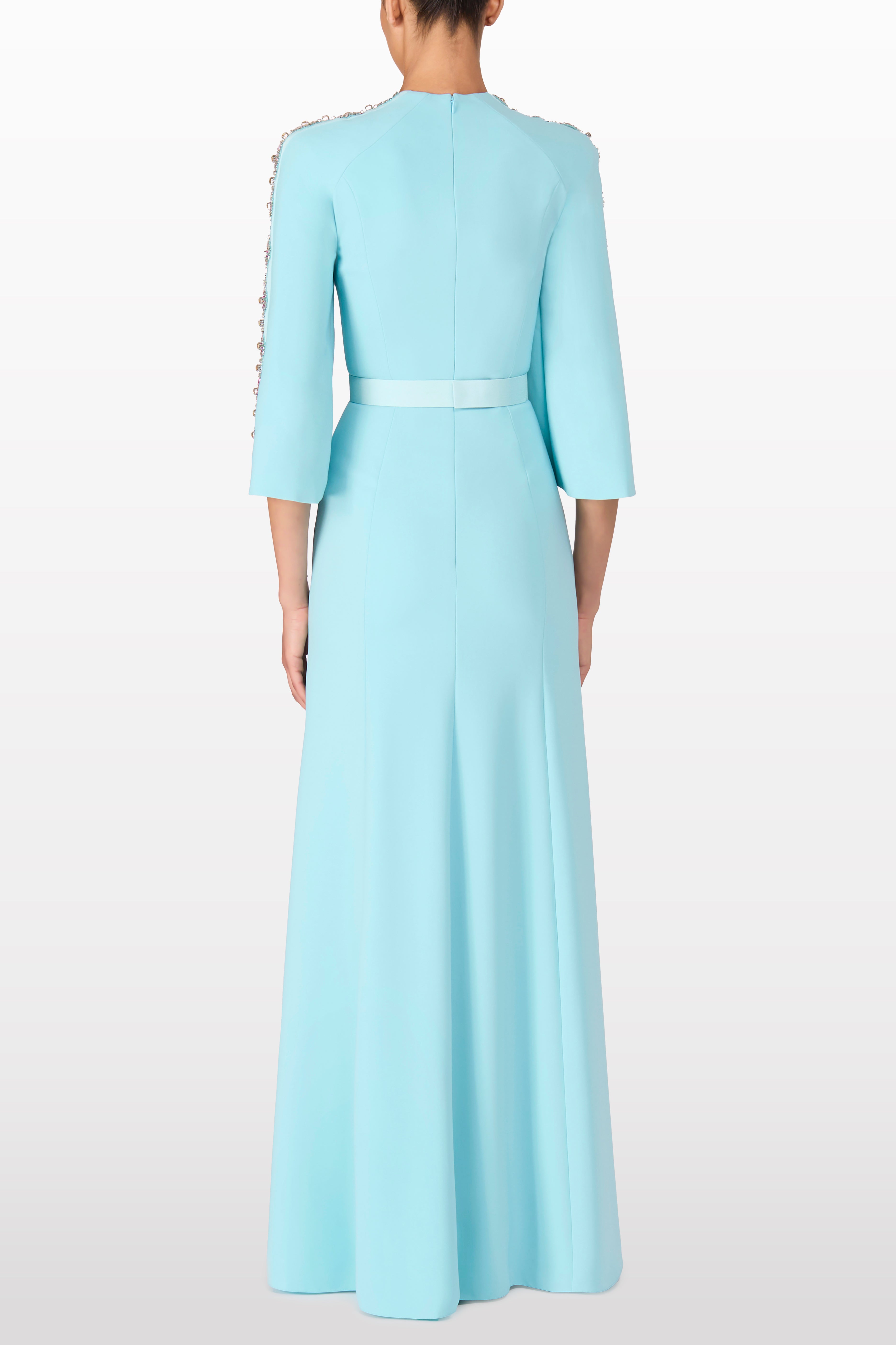 LIGHT AZURE 1064 gown — side angle