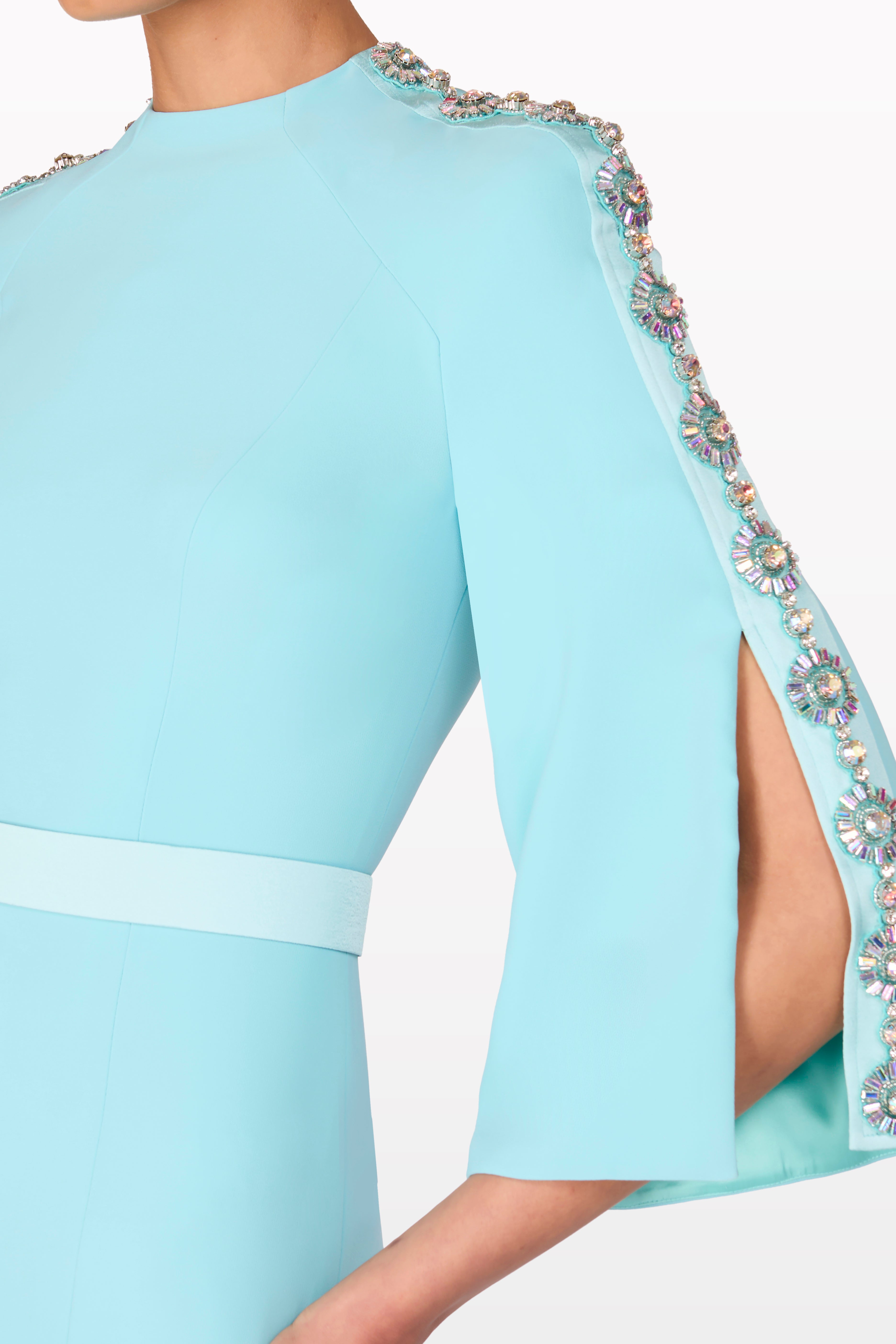 LIGHT AZURE 1064 gown — back view