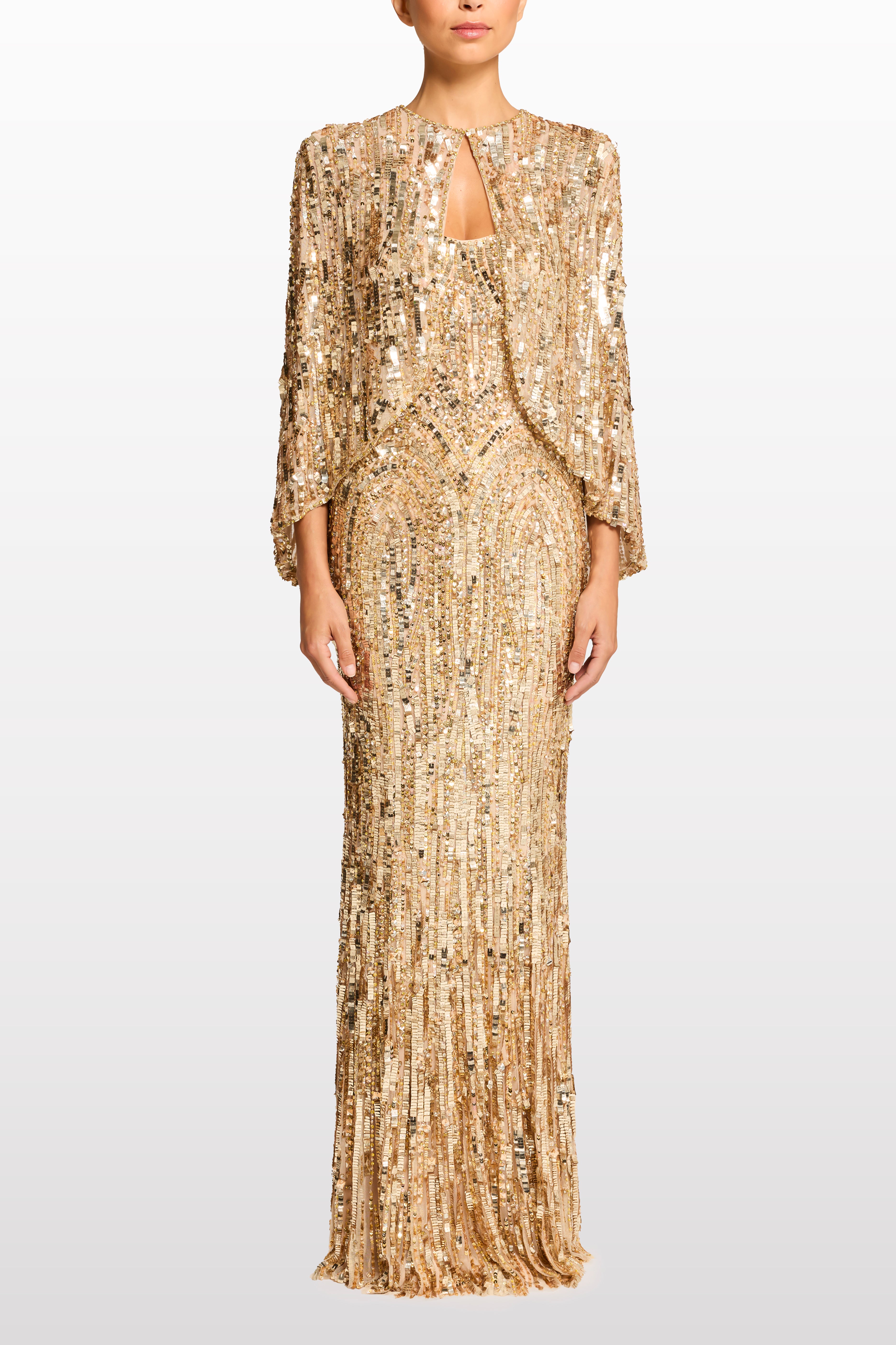 Illusion 820 evening cape — three-quarter view