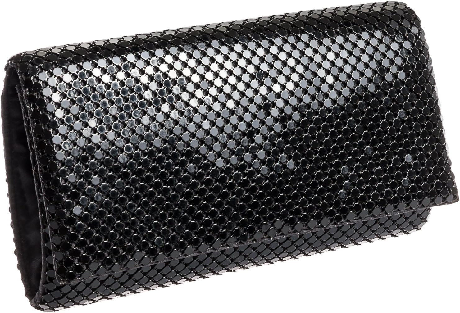 Metal Mesh Roll Evening Clutch