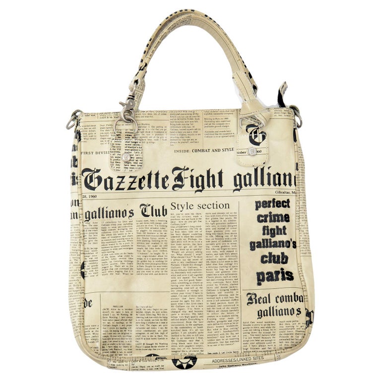Gazette Newsprint Handbag
