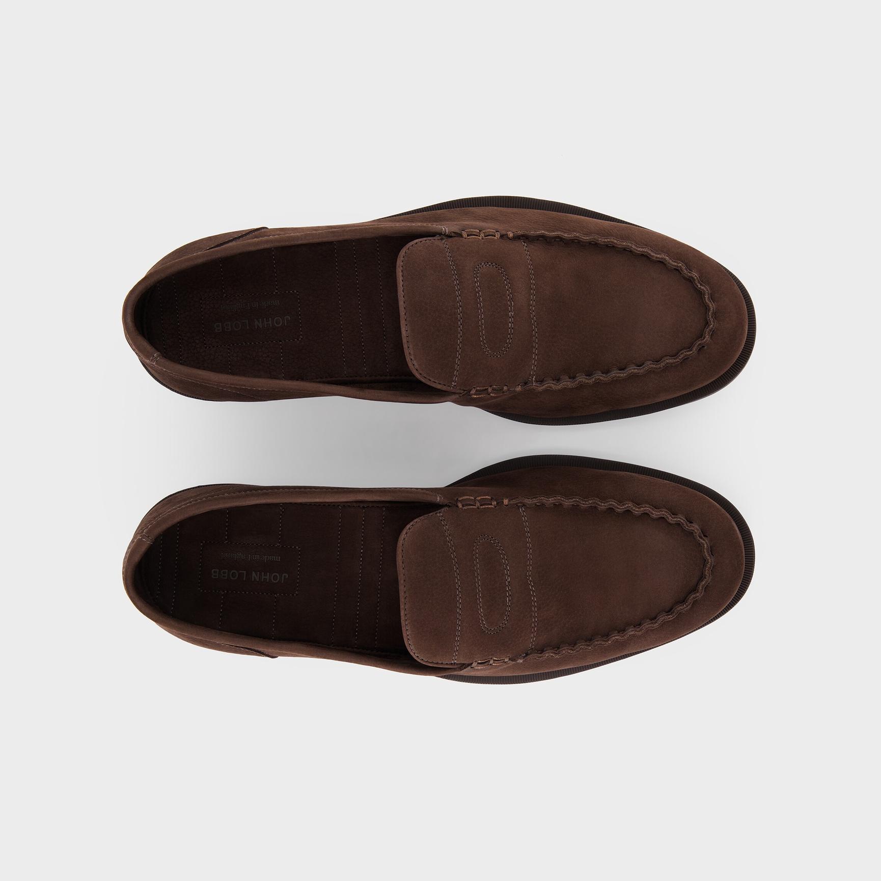 top view of the unlined loafer shape