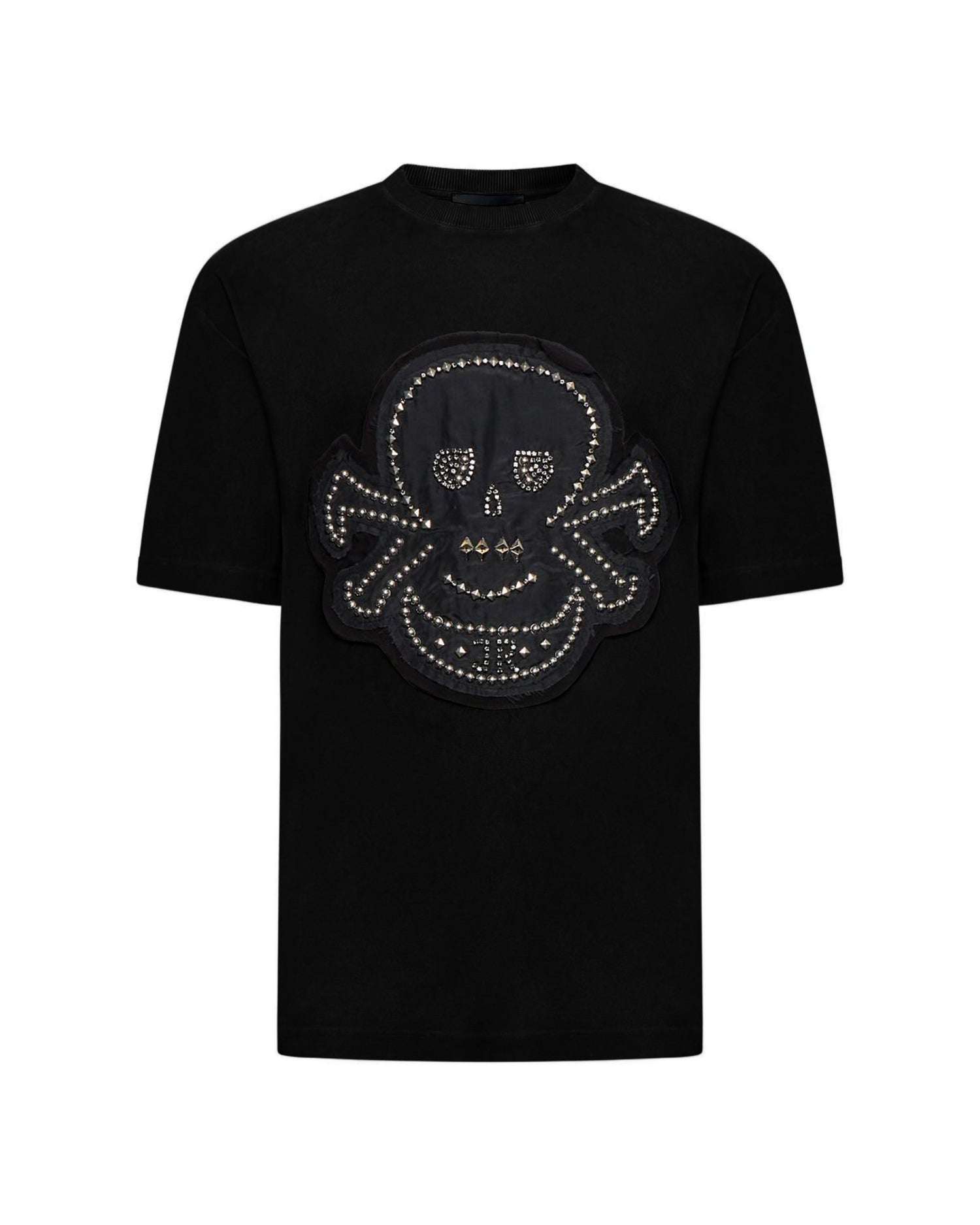 Detail shot of the embellished skull motif