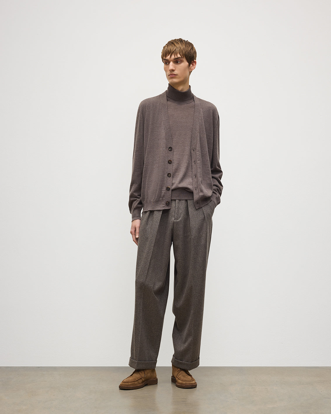 Forsyth Brown Superfine Cashmere Cardigan