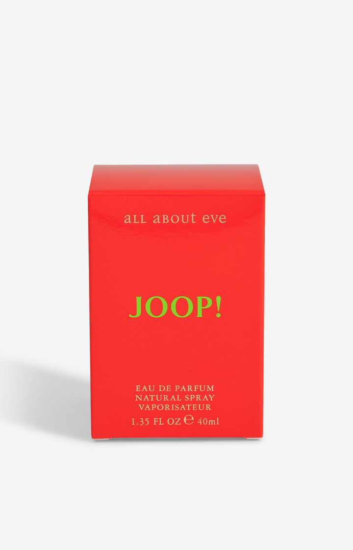 Carton close-up in vivid JOOP! red