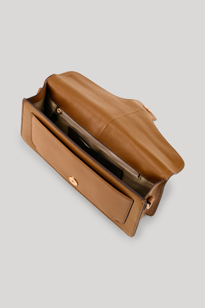 Top view into the divided interior compartments