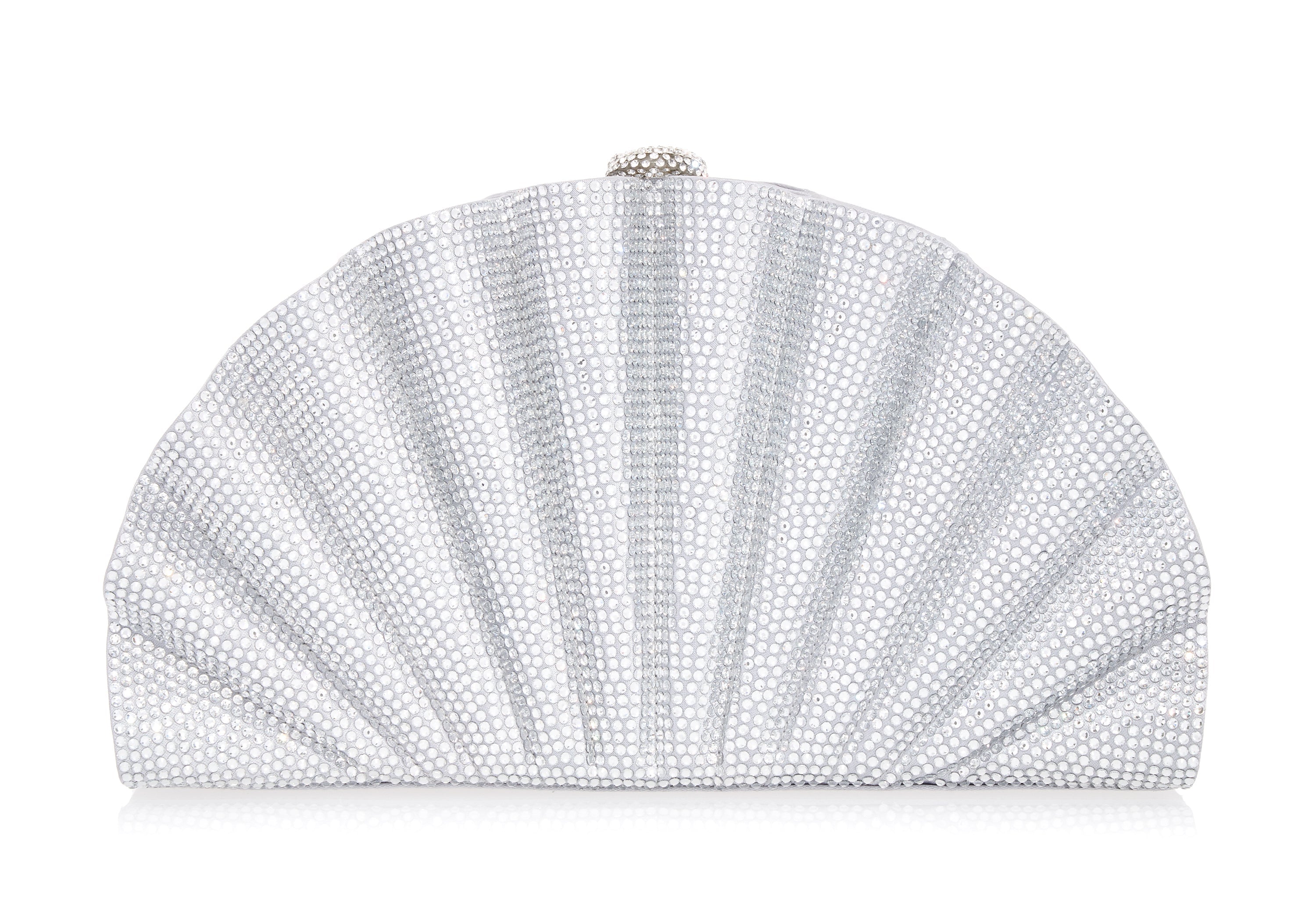 Origami Fan Silver Clutch
