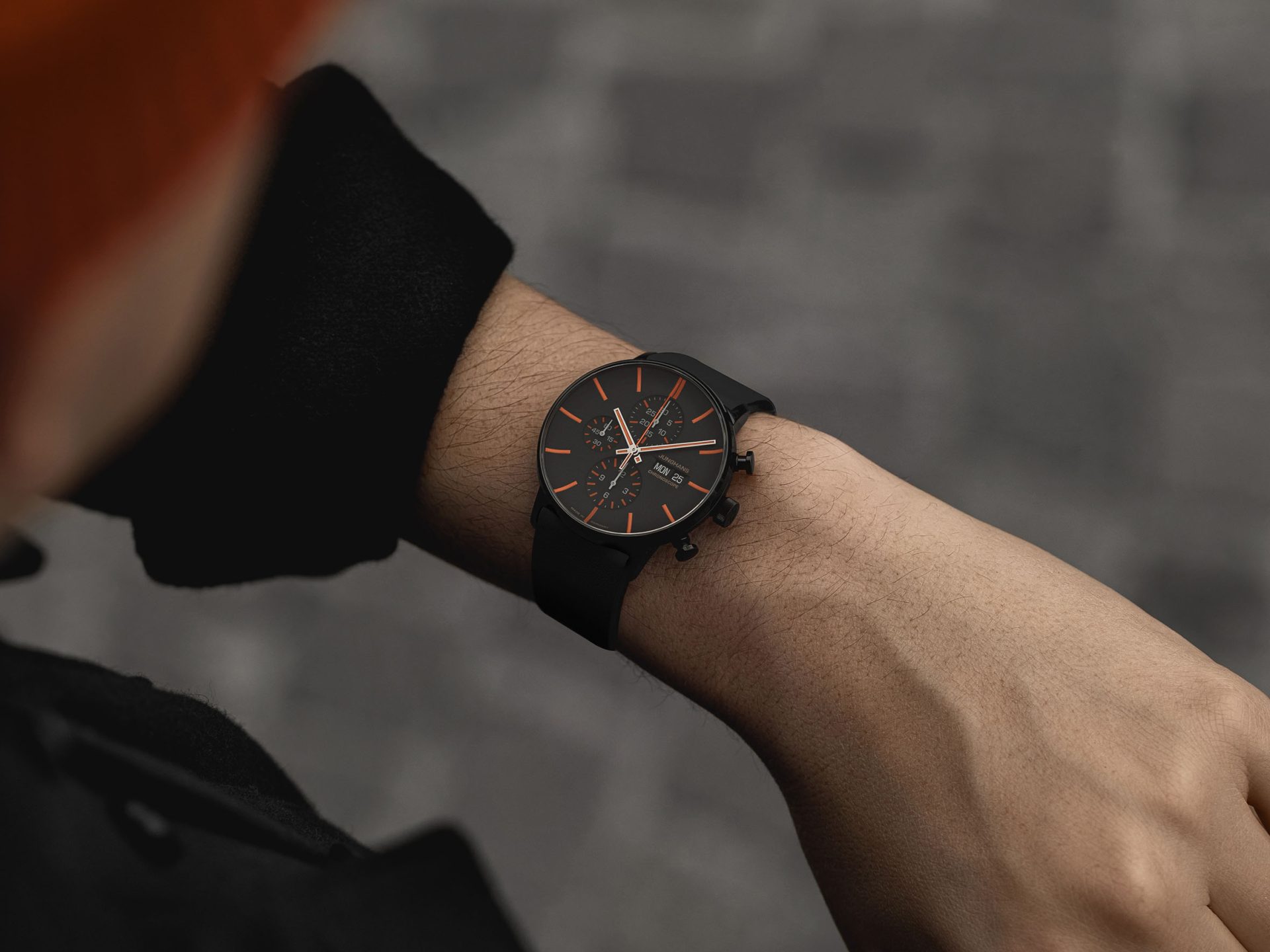 On-wrist shot showing the flat, graphic FORM profile