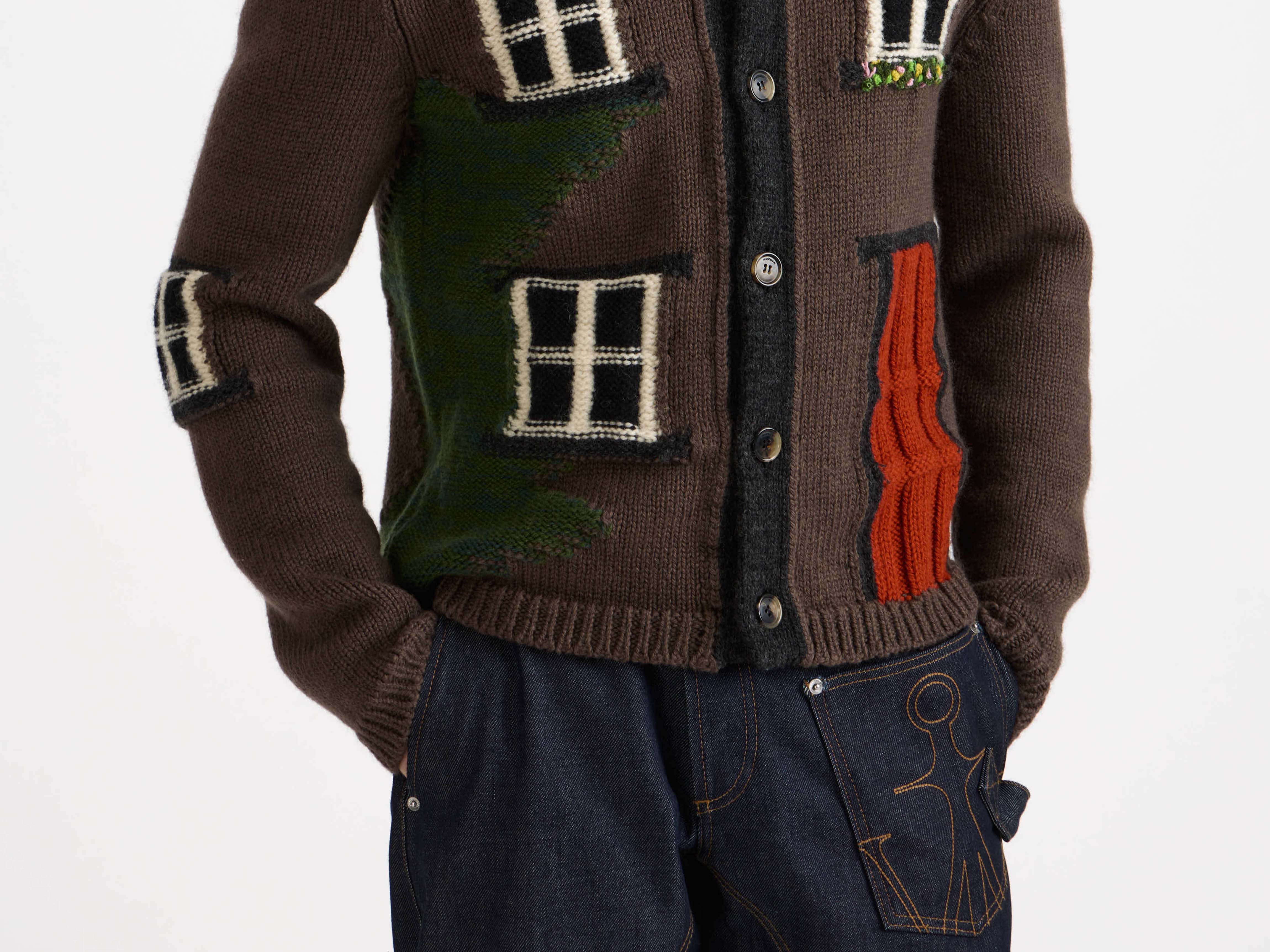 House Polo Cardigan