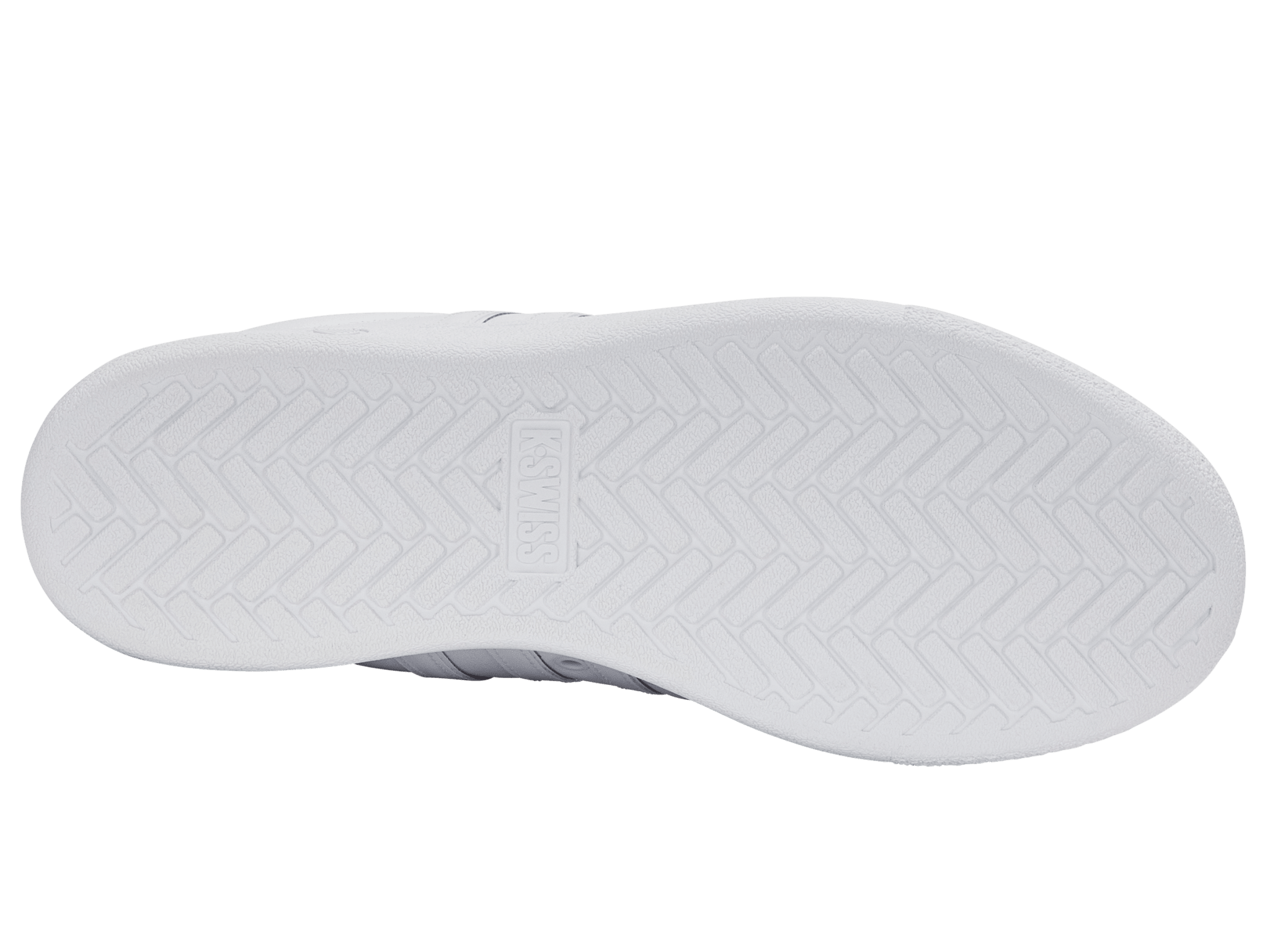 Outsole view highlighting tread and court traction