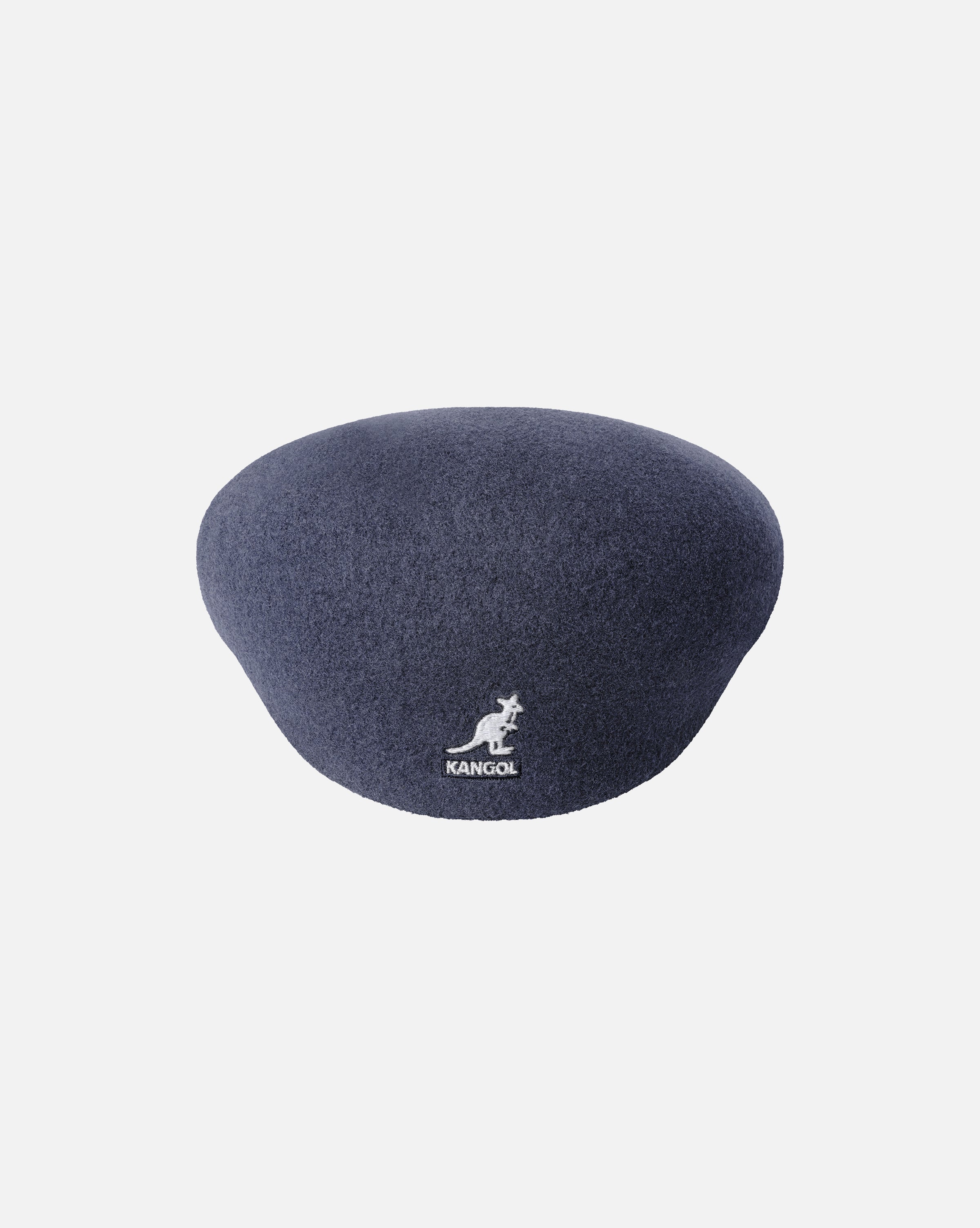 Navy wool rear logo view