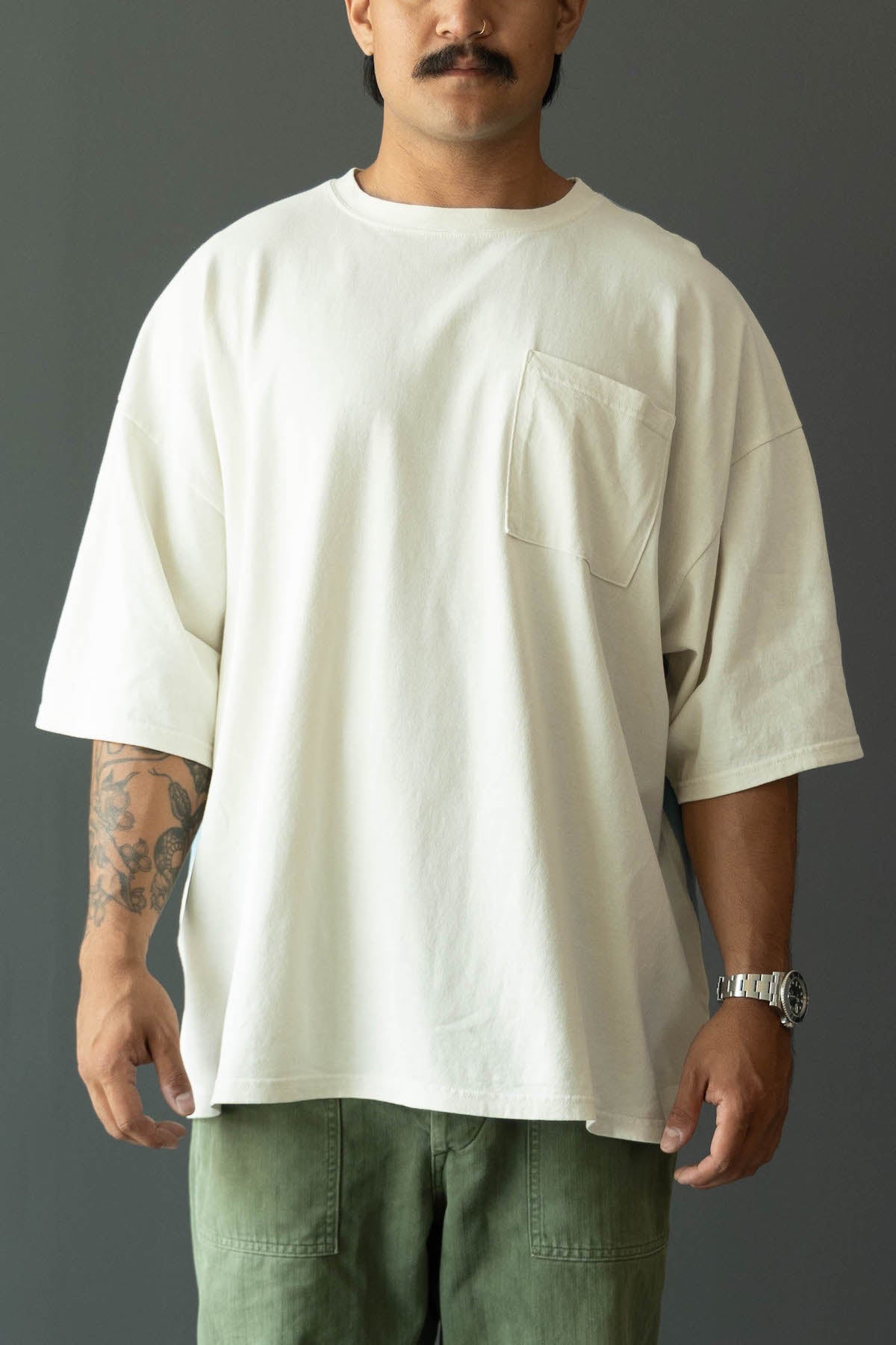 Front print placement across the chest