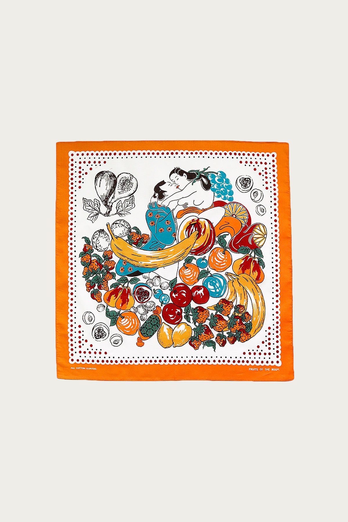Fruit Shunga print in orange