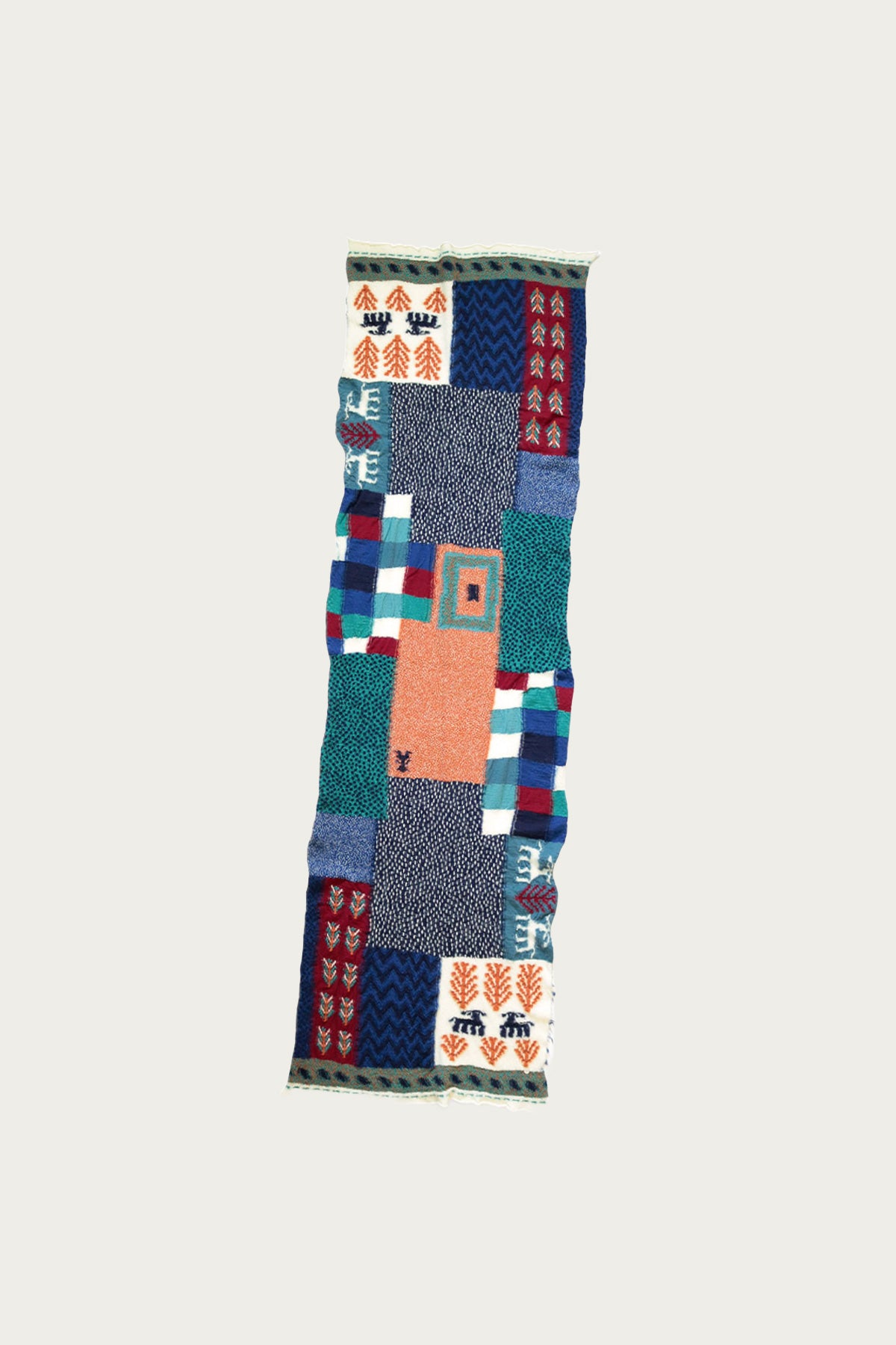 Village Gabbeh in turquoise patchwork