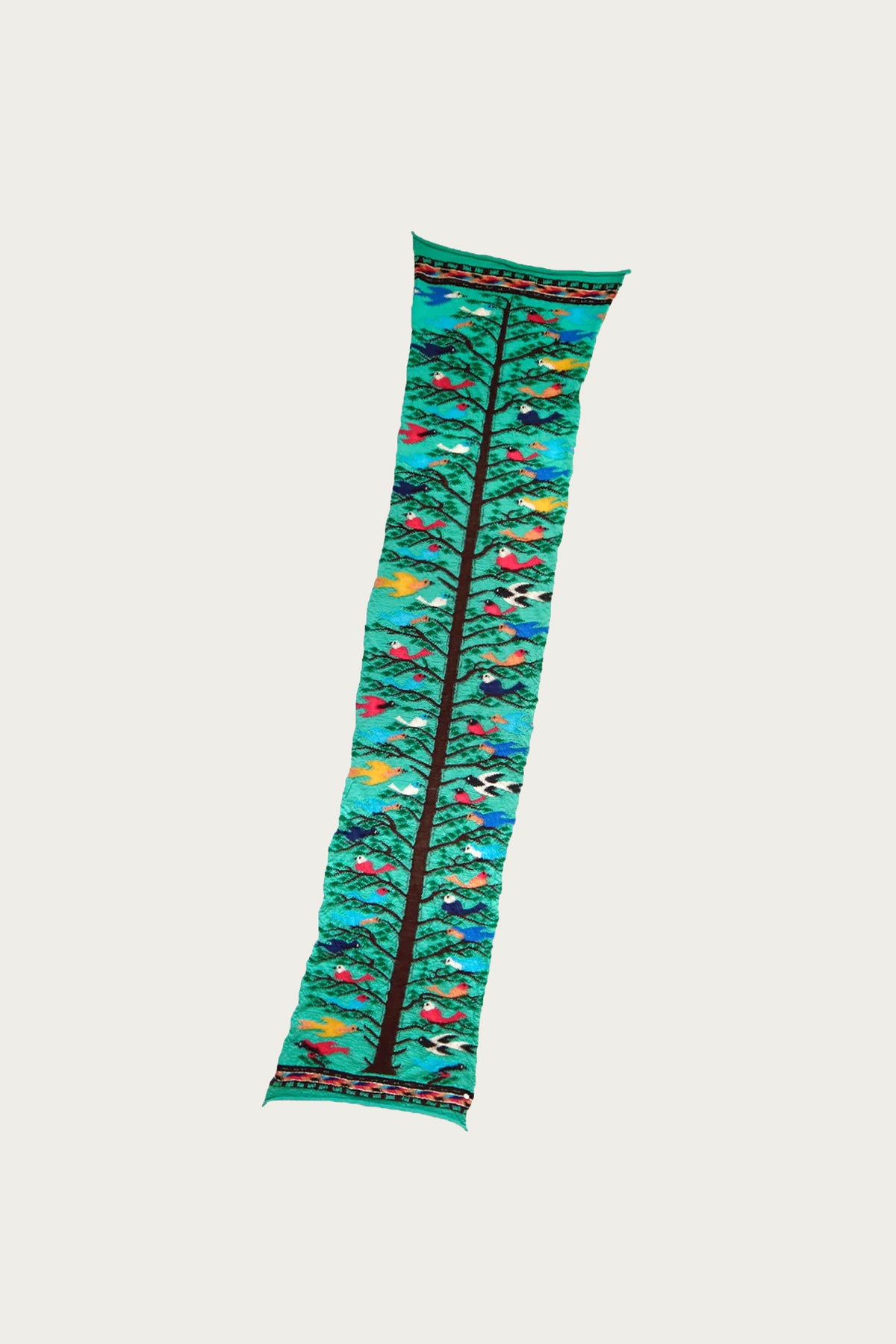 Bird Tree motif in emerald