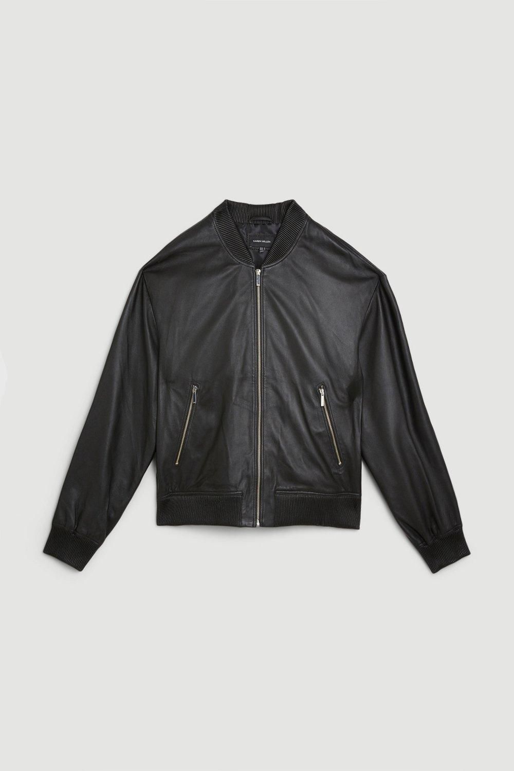 Back view of the cropped bomber shape