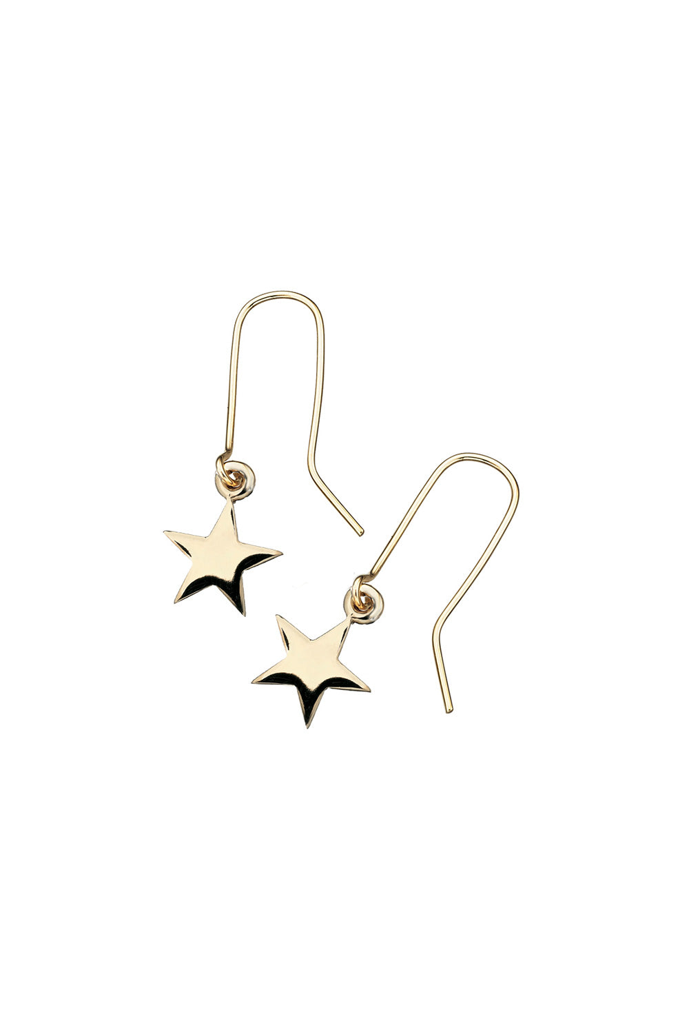 Gold-plated star earrings