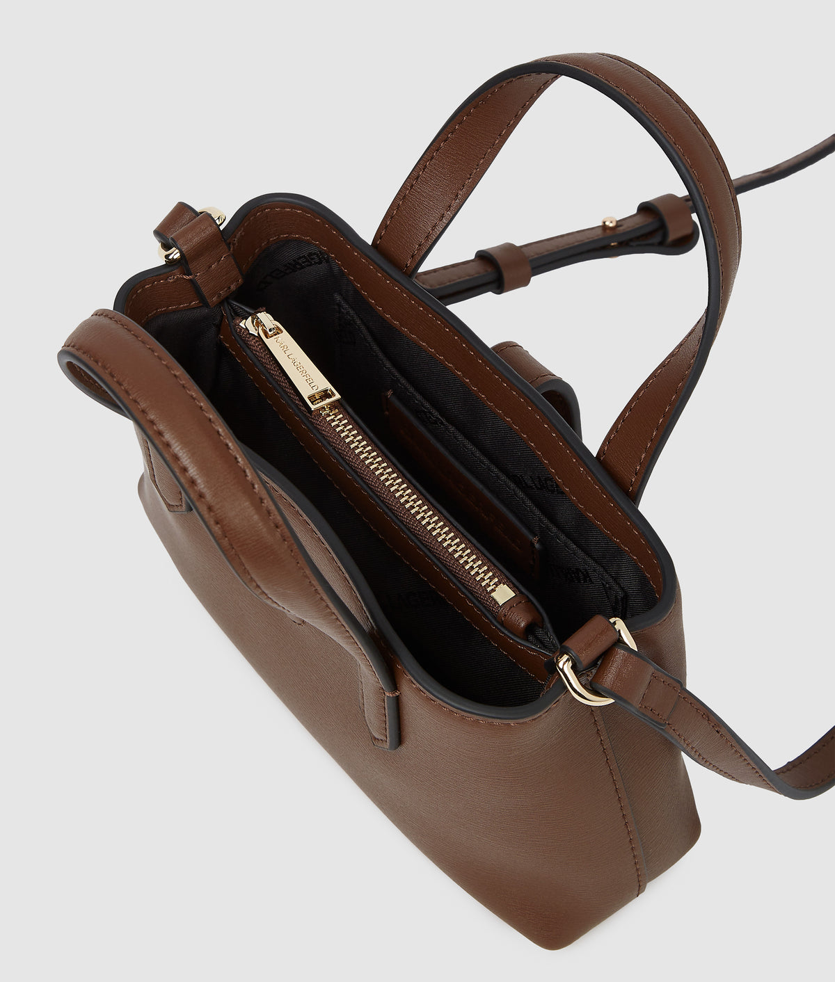 Open top view with dual compartments