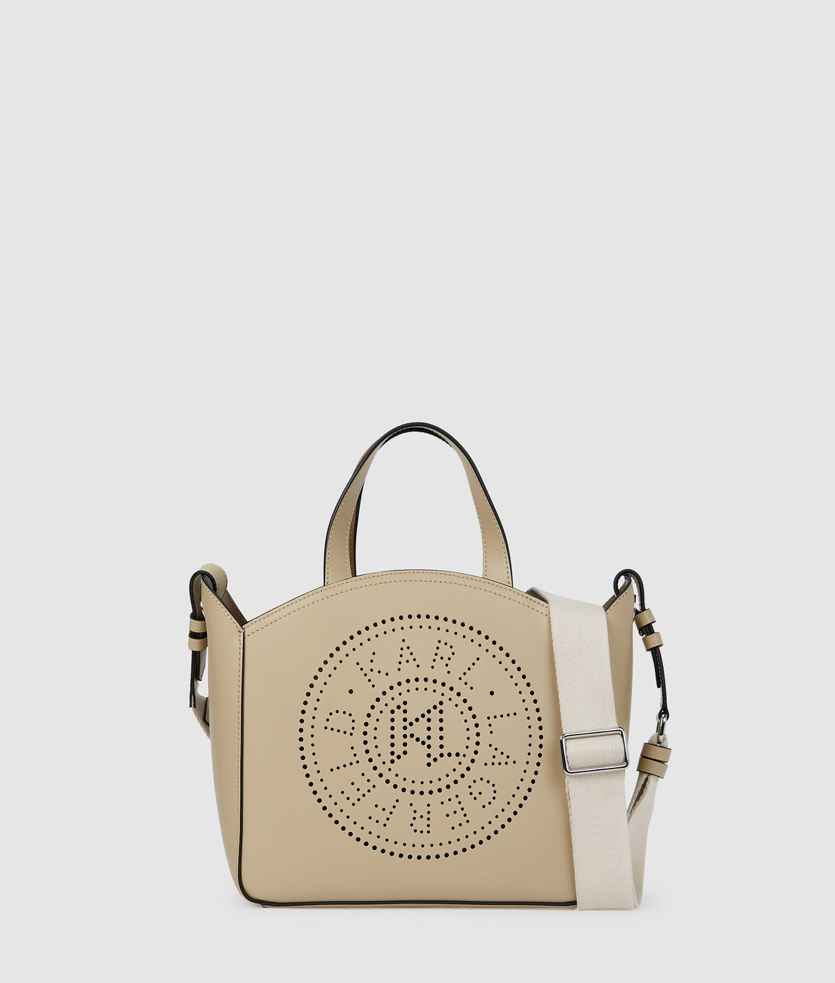 K/Circle Perforated Small Tote Bag