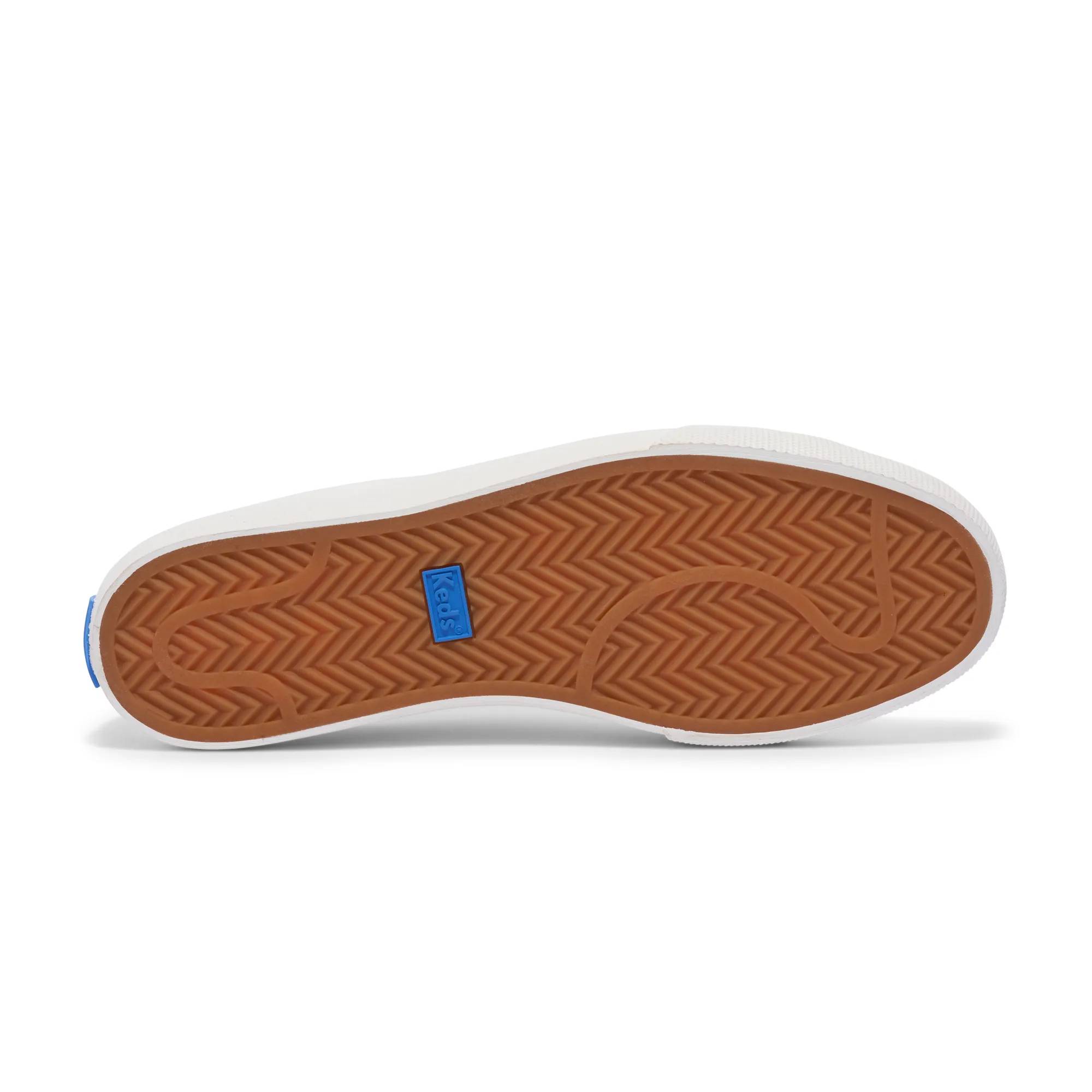 Outsole shot with the herringbone-style traction pattern