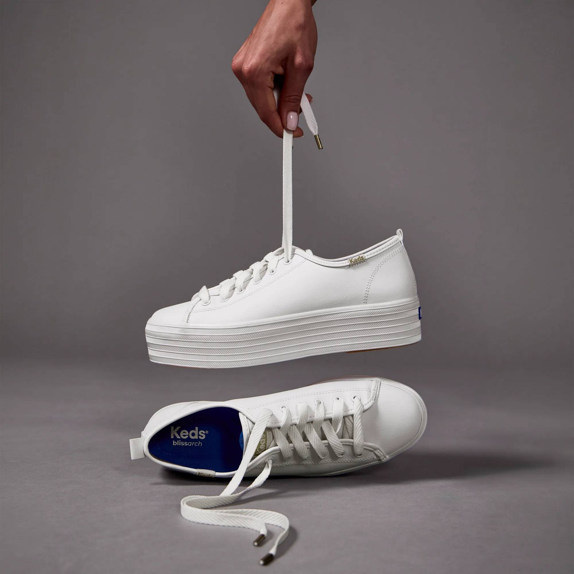 Studio shot emphasizing the elevated sole unit