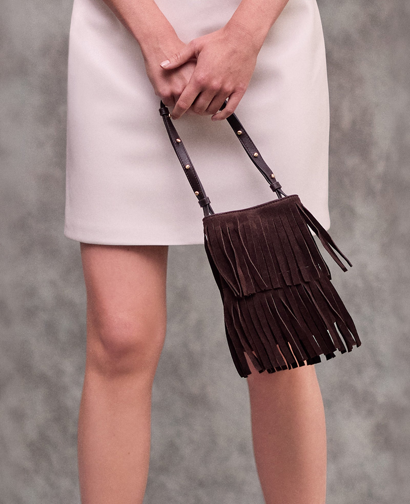 Fringe crossbody side profile