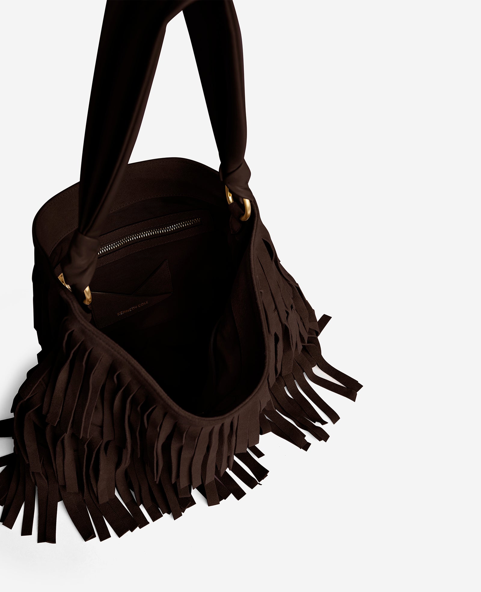 Fringe slouch rear or interior view