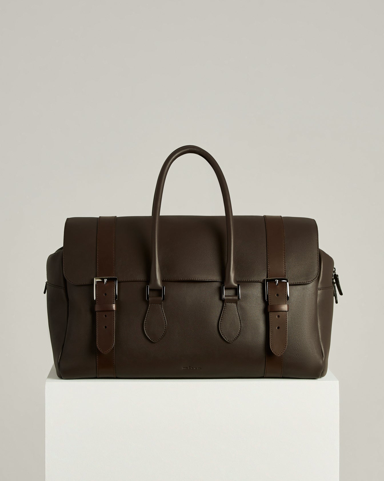 Dark Brown Calfskin Weekend Bag
