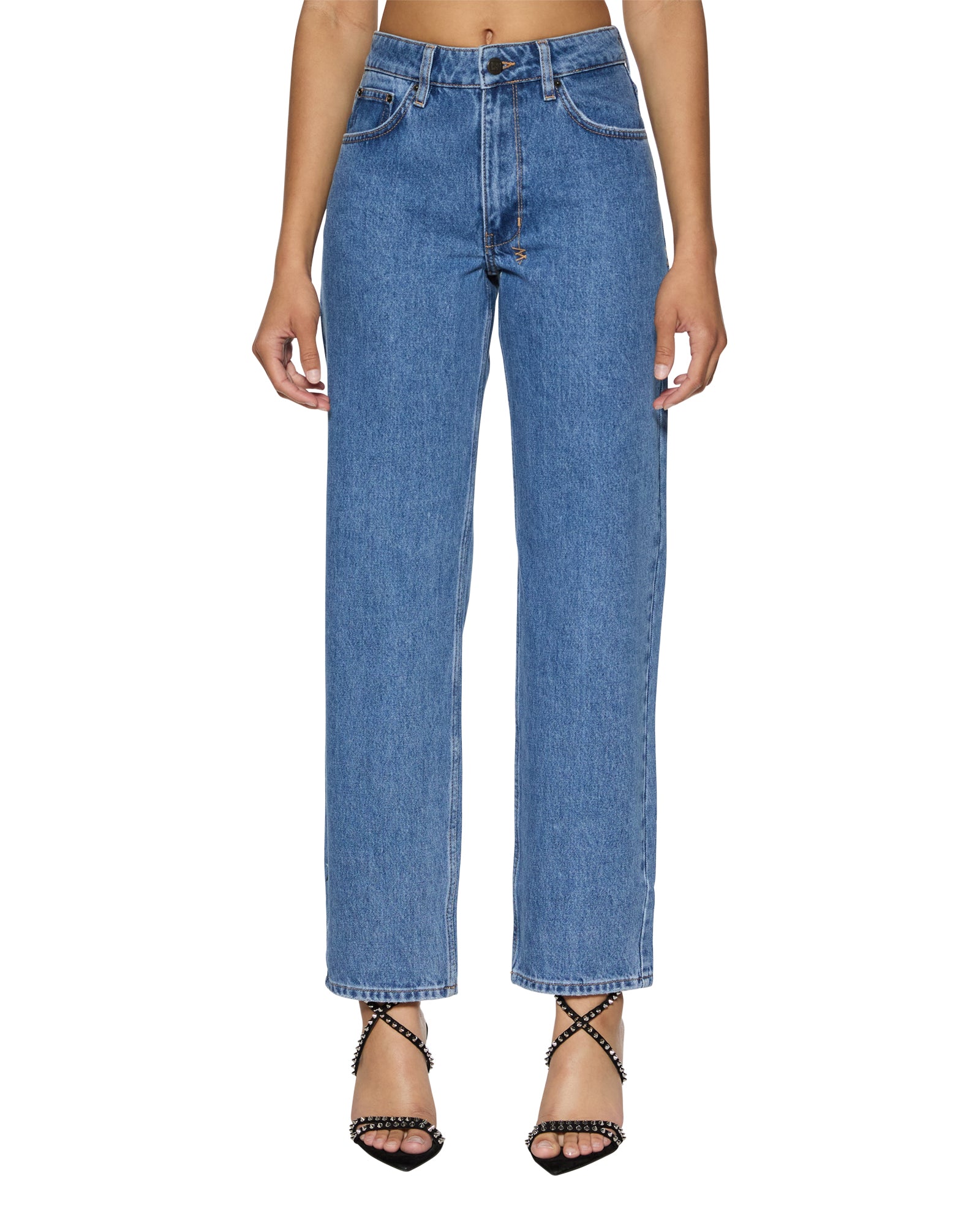 Full-length front view in the classic heritage stone wash