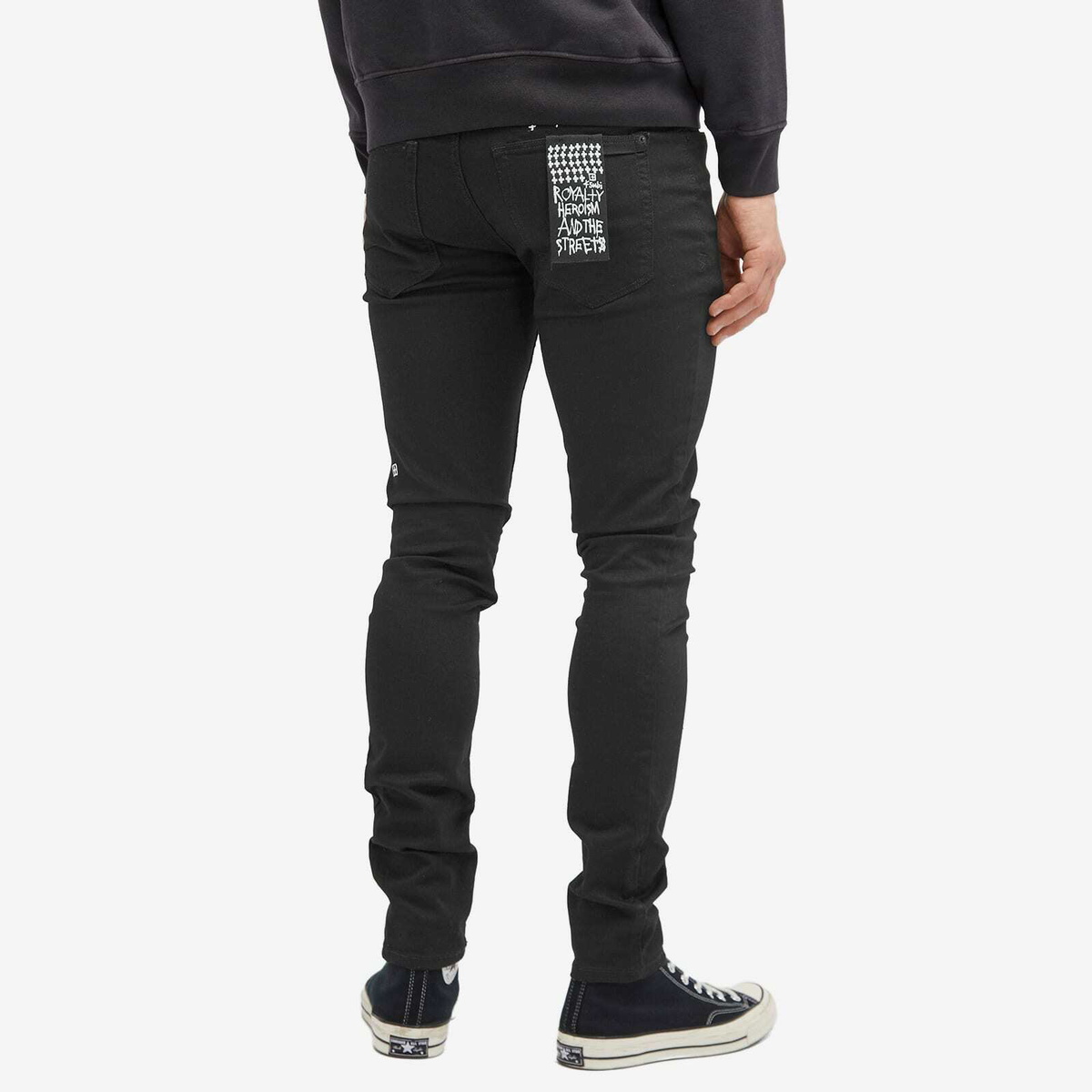 Rear view with the removable back pocket tag