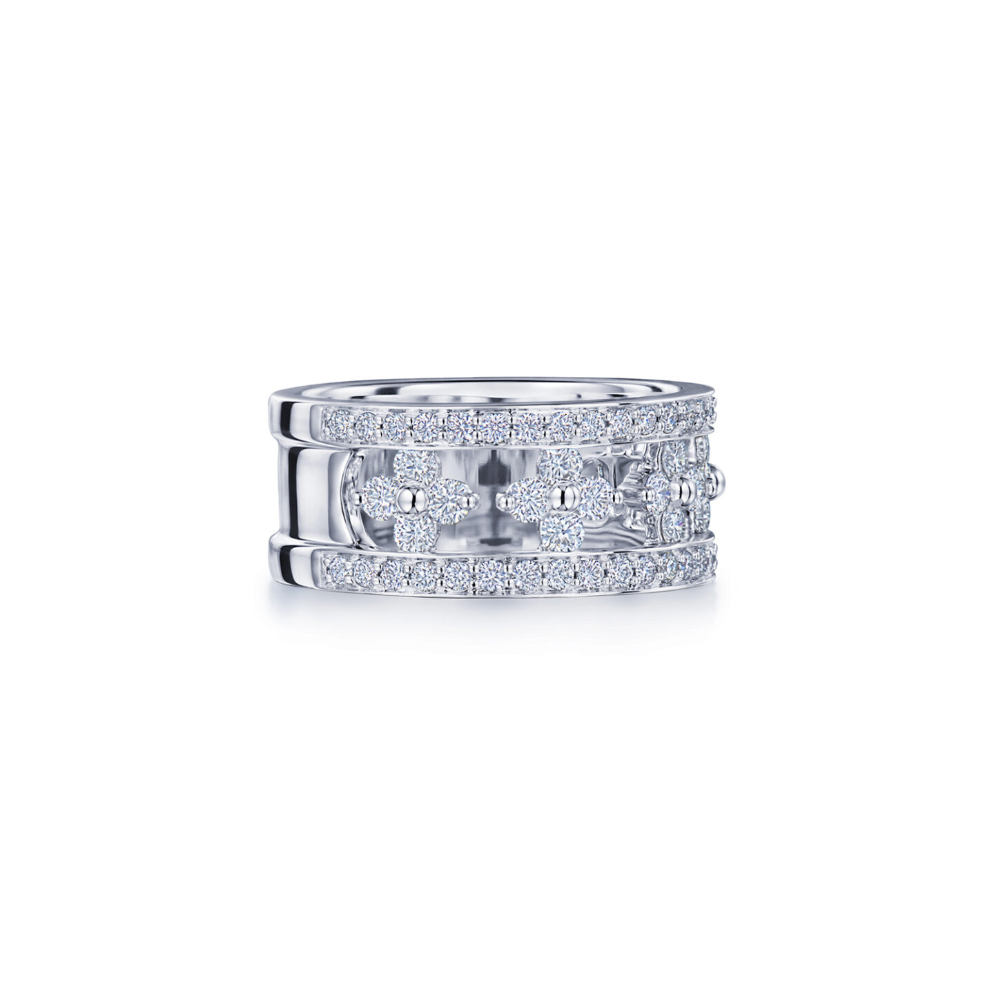 Jasmine Half Circle Ring with Diamonds